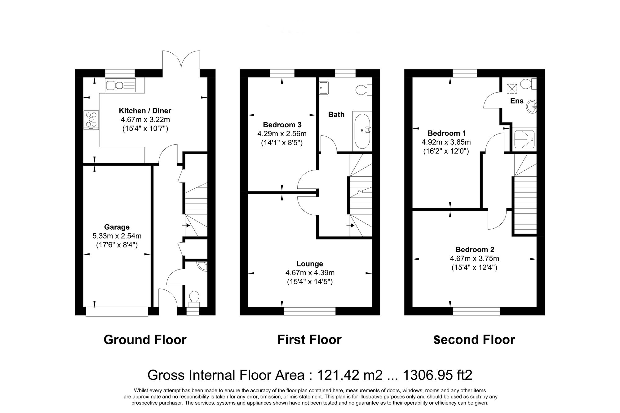 3 bed semi-detached house for sale in Anvil Court, Halifax - Property floorplan