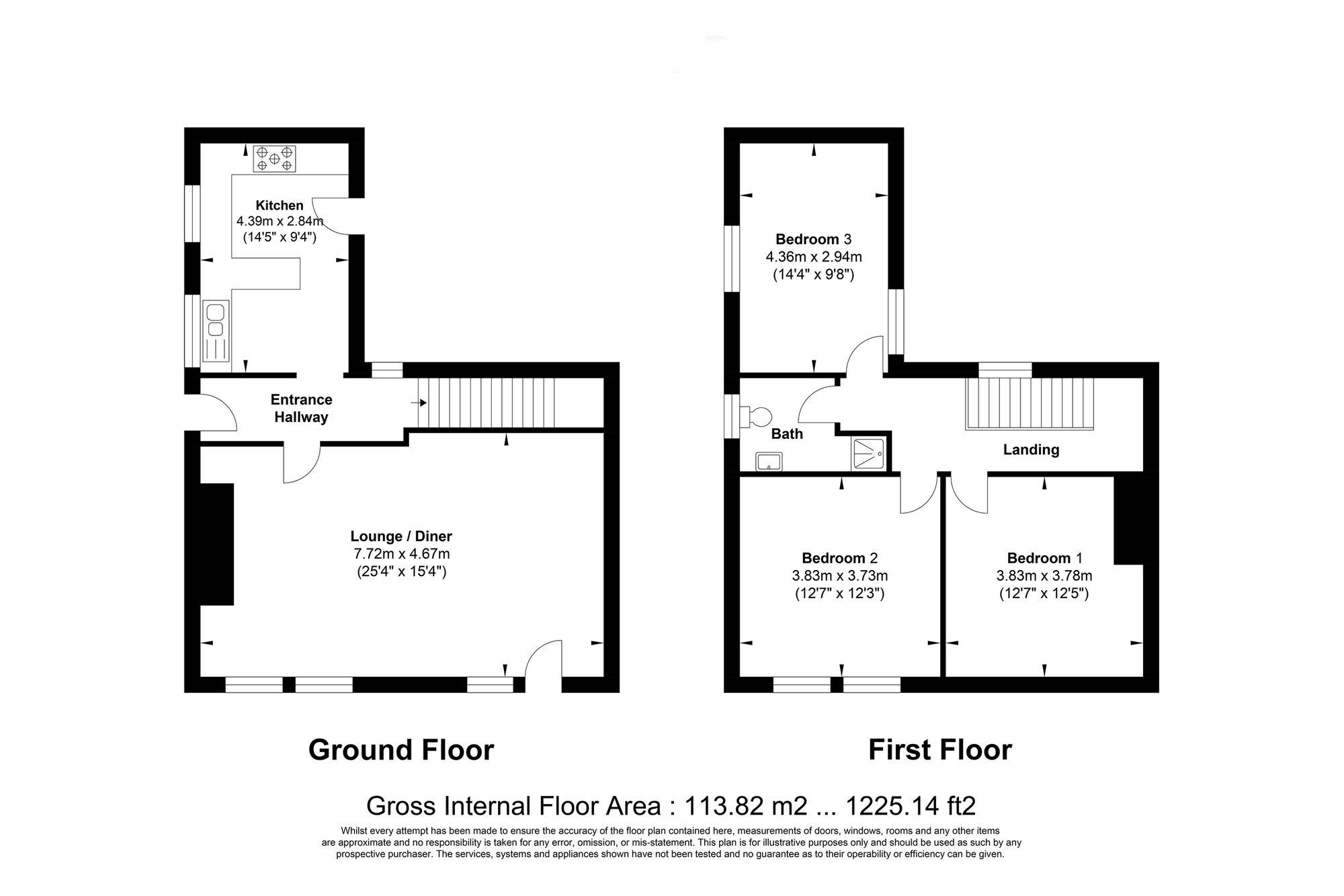 3 bed semi-detached house for sale in Keighley Road, Halifax - Property floorplan