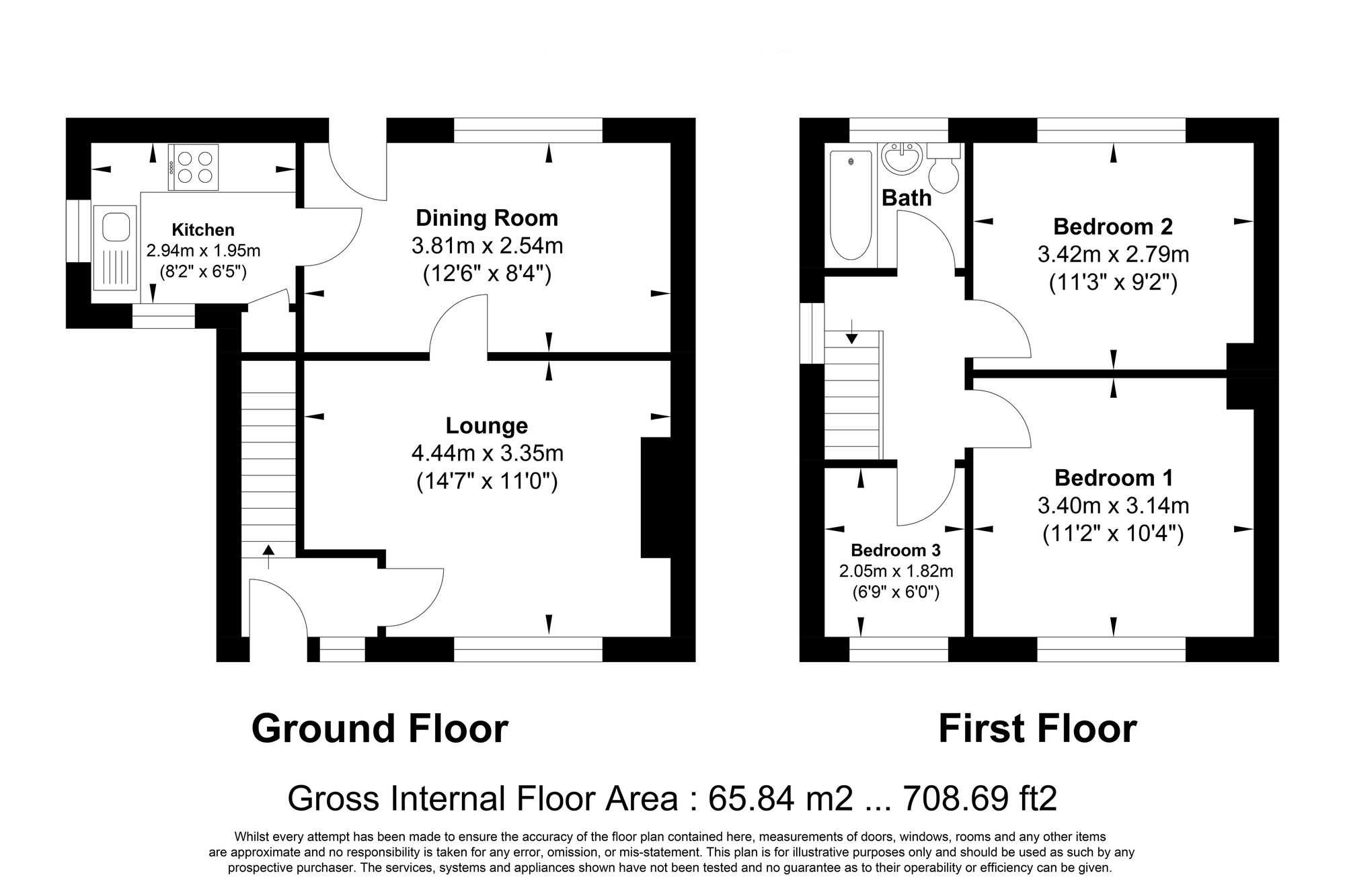 3 bed semi-detached house for sale in Beacon Street, Bradford - Property floorplan