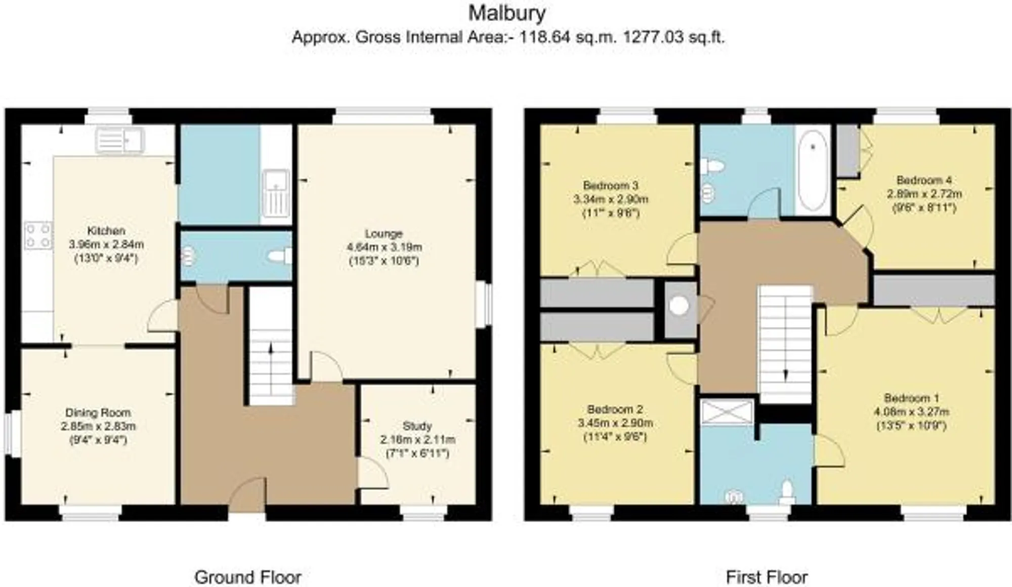 4 bed detached house for sale in Gold Avenue, Brackley - Property floorplan