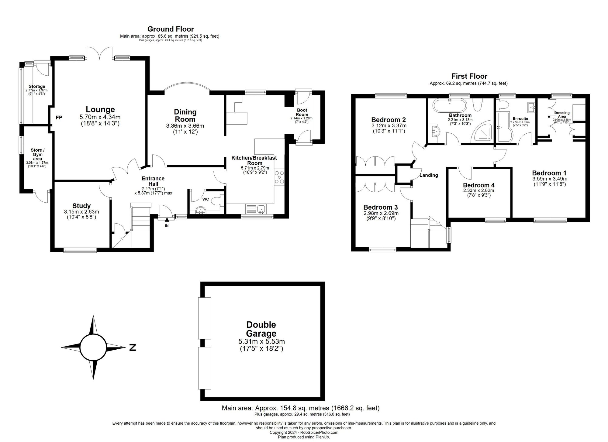 4 bed detached house for sale in Tenlands, Banbury - Property floorplan