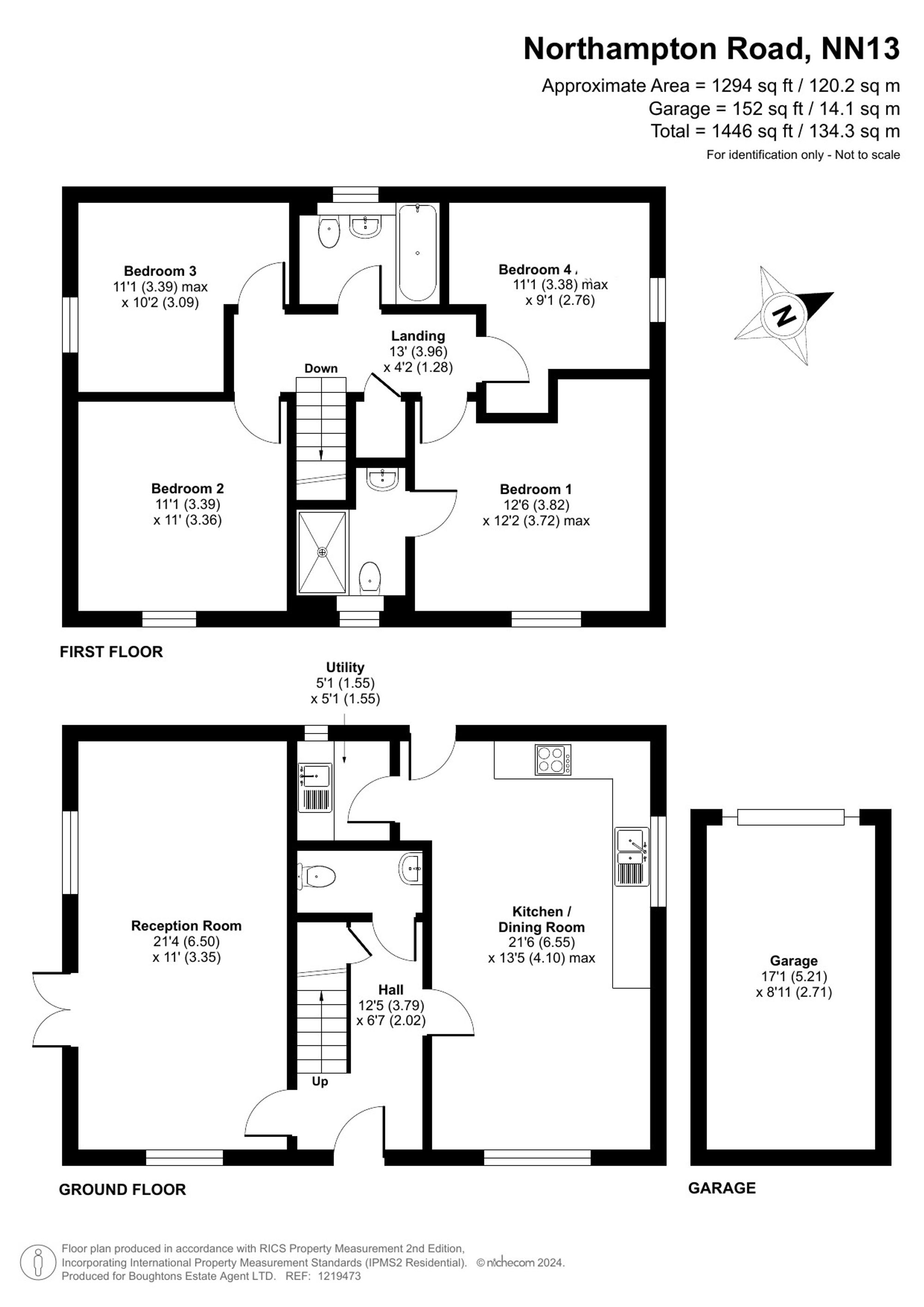 4 bed detached house for sale in Northampton Road, Brackley - Property floorplan