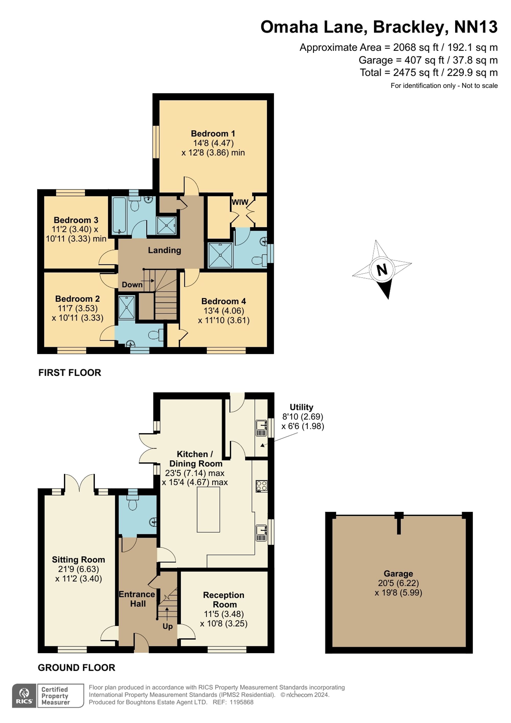 4 bed detached house for sale in Omaha Lane, Brackley - Property floorplan