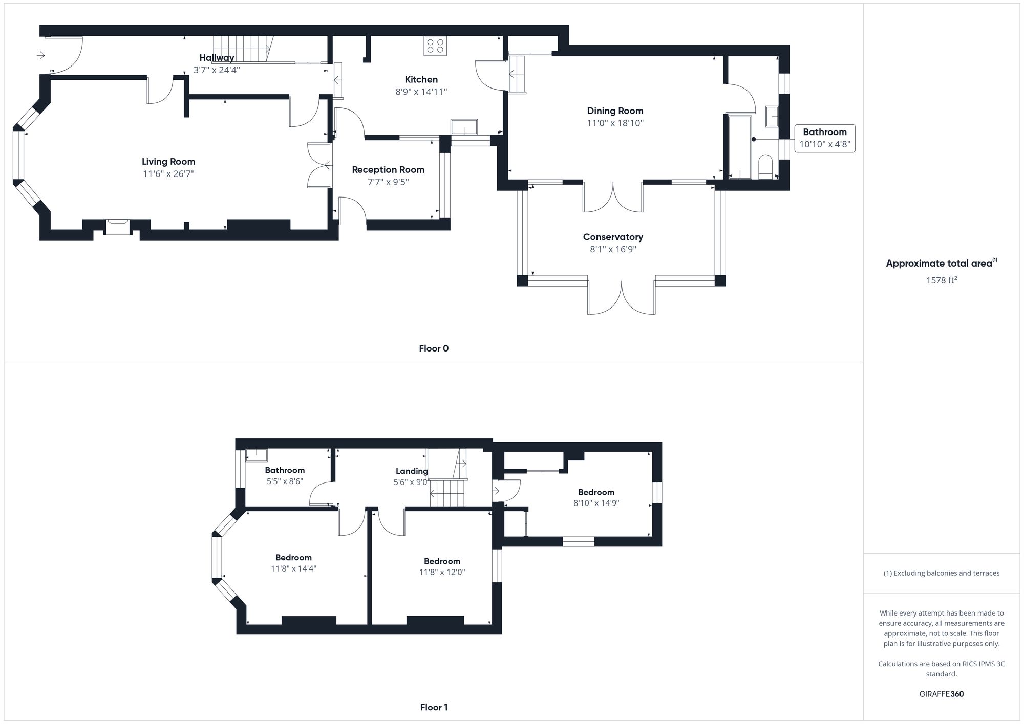 3 bed semi-detached house for sale in Banbury Road, Brackley - Property floorplan