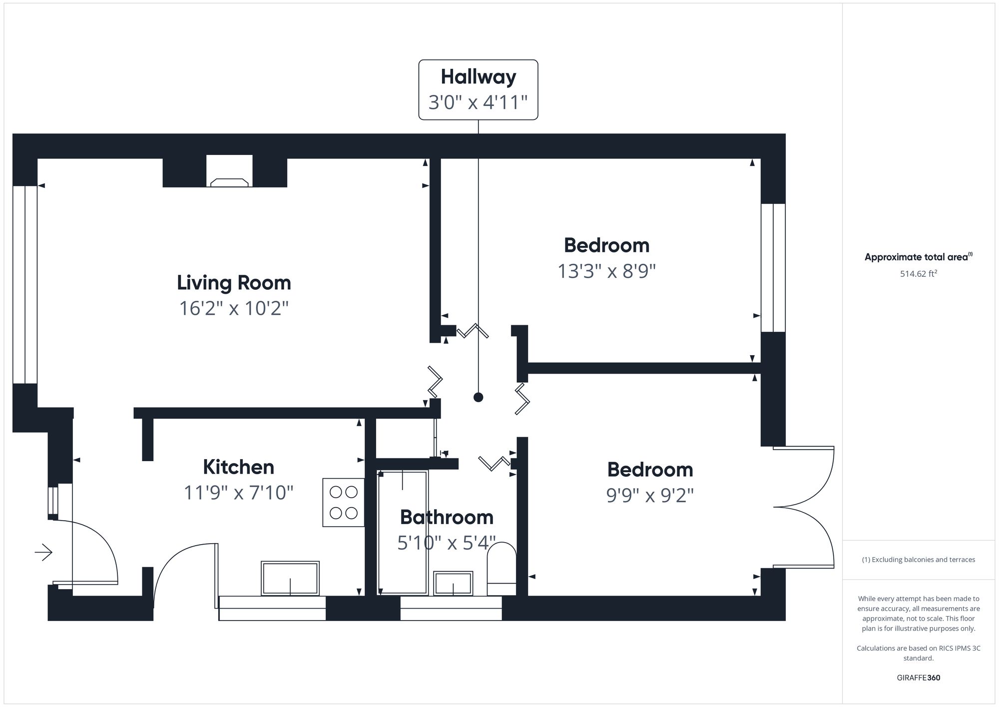 2 bed semi-detached bungalow for sale in Ellesmere Avenue, Brackley - Property floorplan