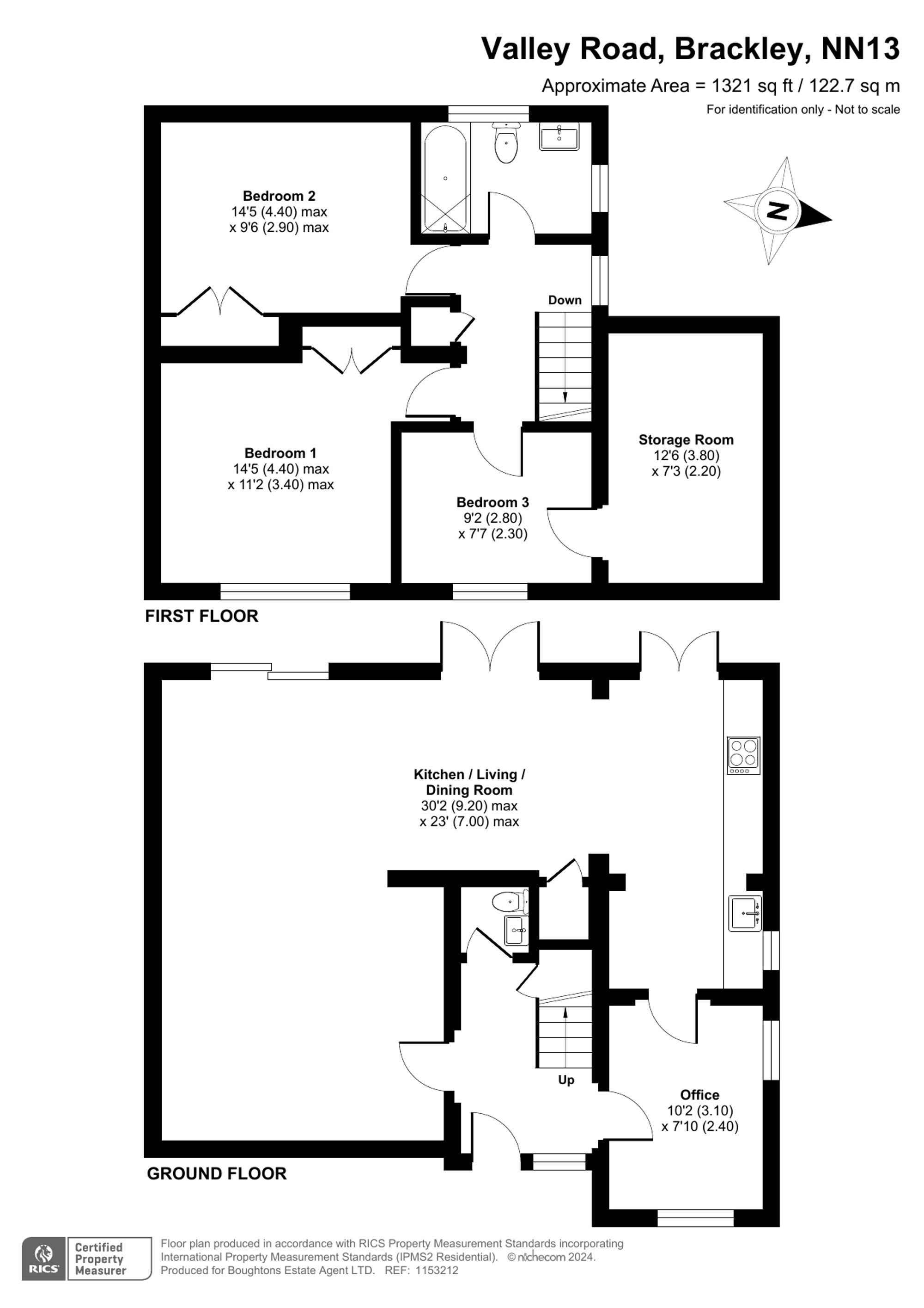 3 bed detached house for sale in Valley Road, Brackley - Property floorplan