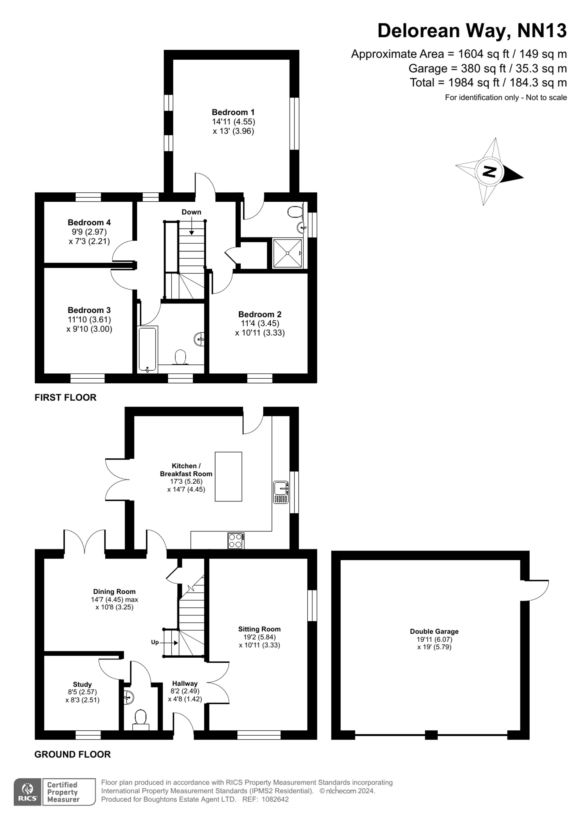 4 bed detached house for sale in Delorean Way, Brackley - Property floorplan