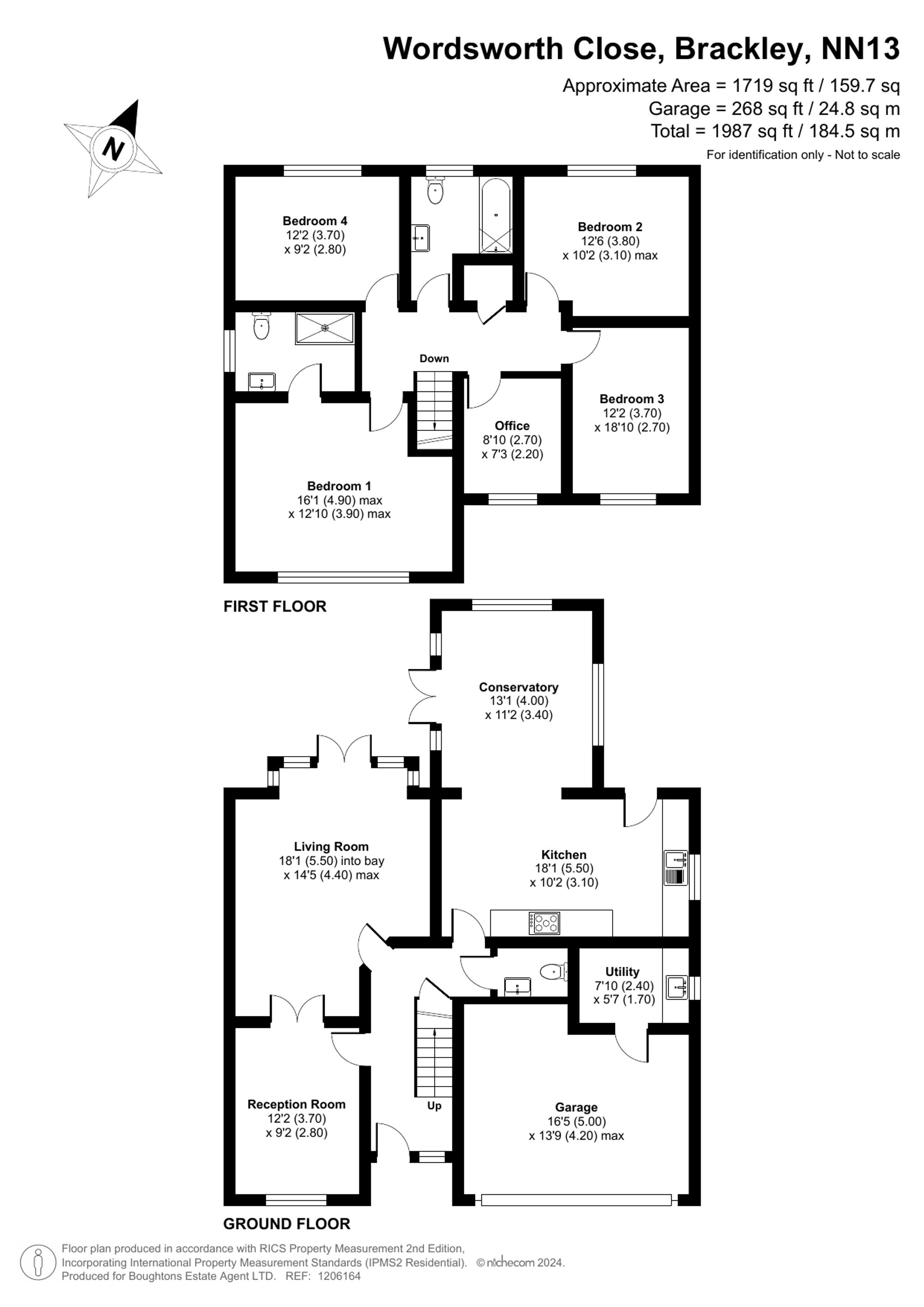 5 bed detached house for sale in Wordsworth Close, Brackley - Property floorplan