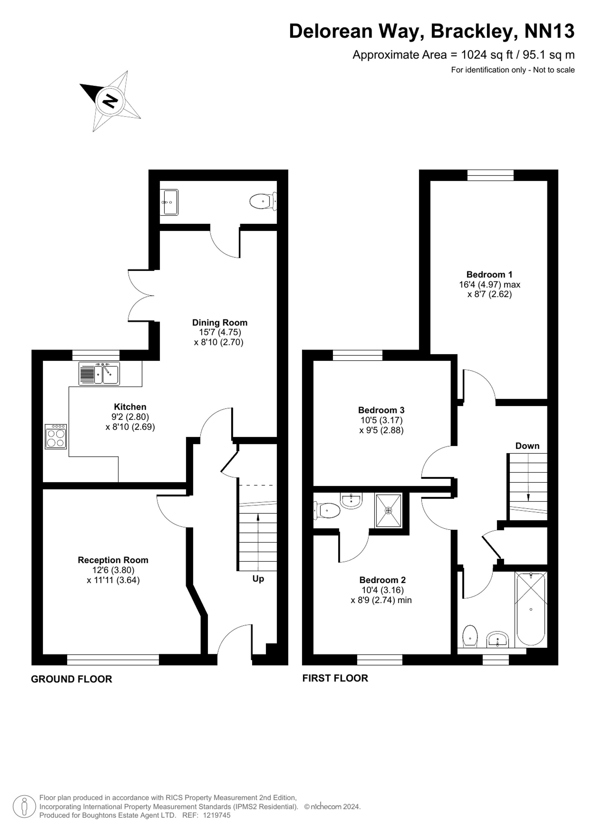 3 bed semi-detached house for sale in Delorean Way, Brackley - Property floorplan