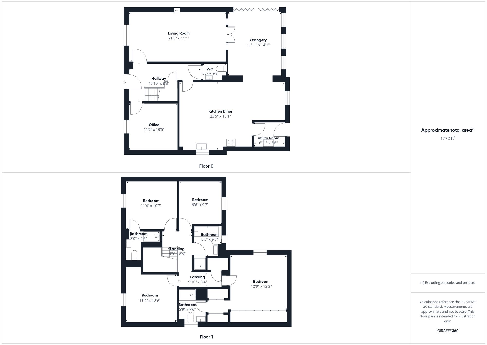 4 bed house for sale in Utah Lane, Brackley - Property floorplan