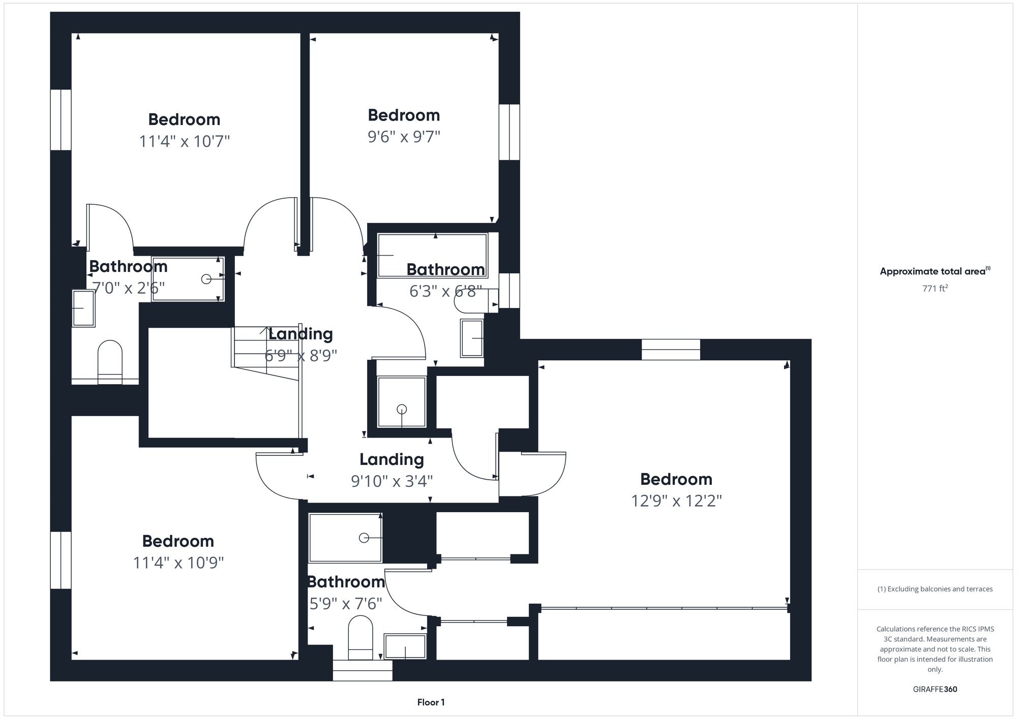 4 bed house for sale in Utah Lane, Brackley - Property floorplan