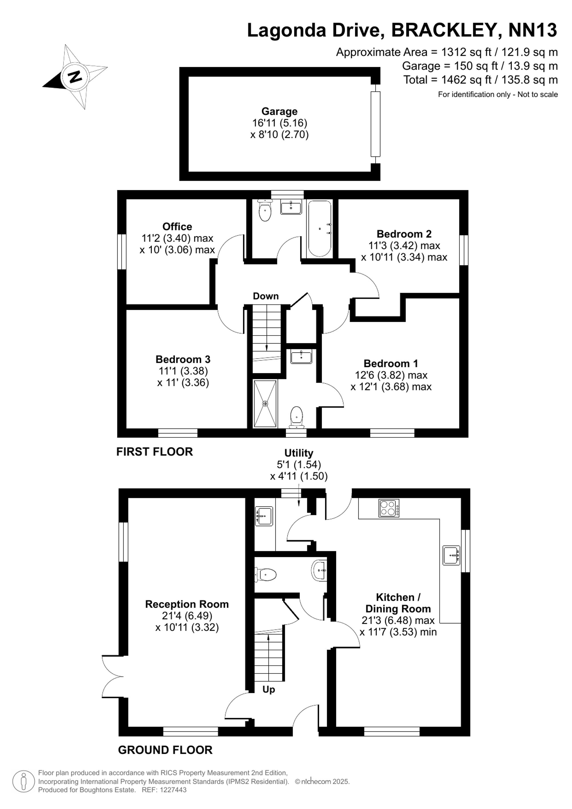 4 bed detached house for sale in Lagonda Drive, Brackley - Property floorplan