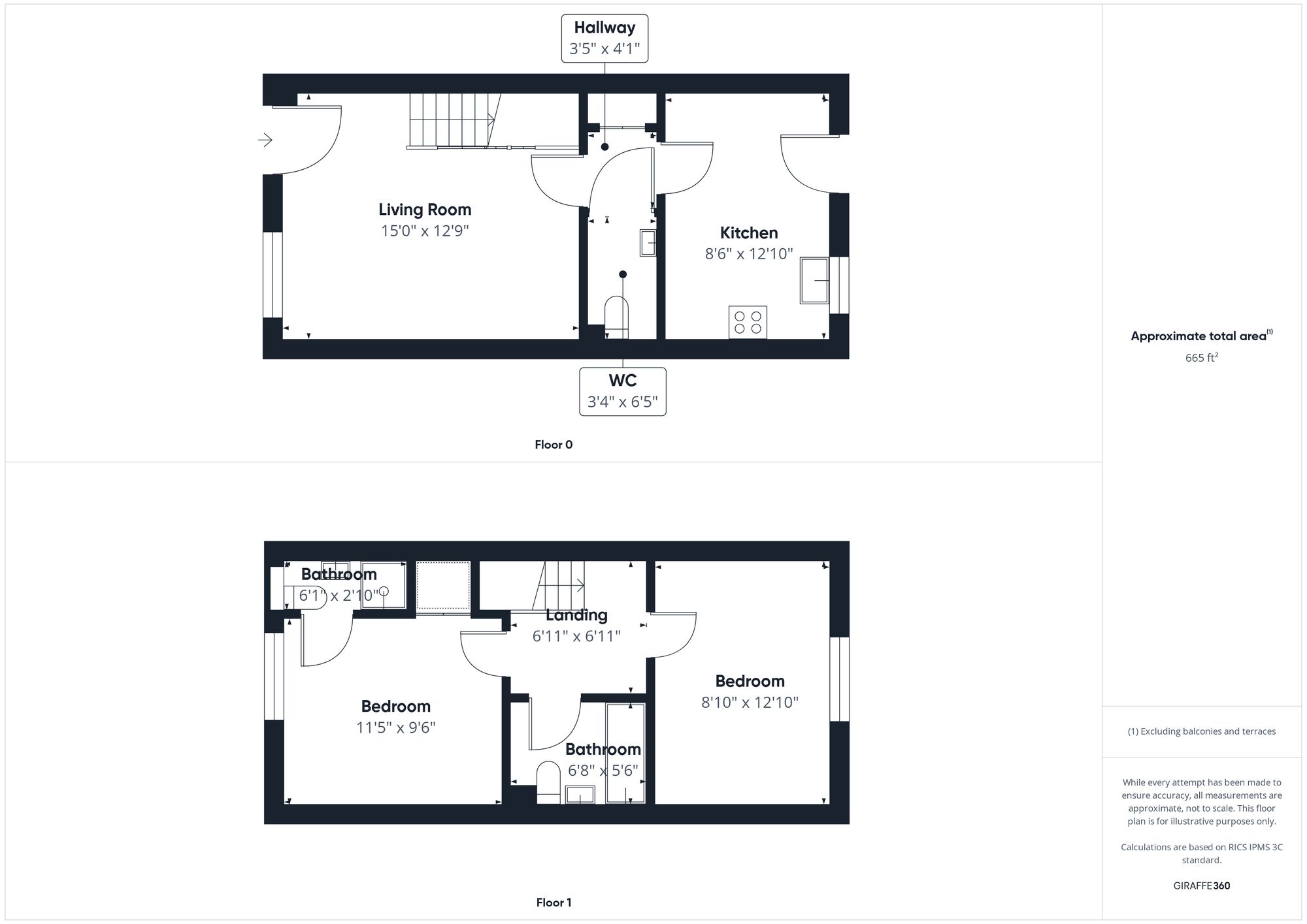 2 bed mid-terraced house for sale in Lagonda Drive, Brackley - Property floorplan