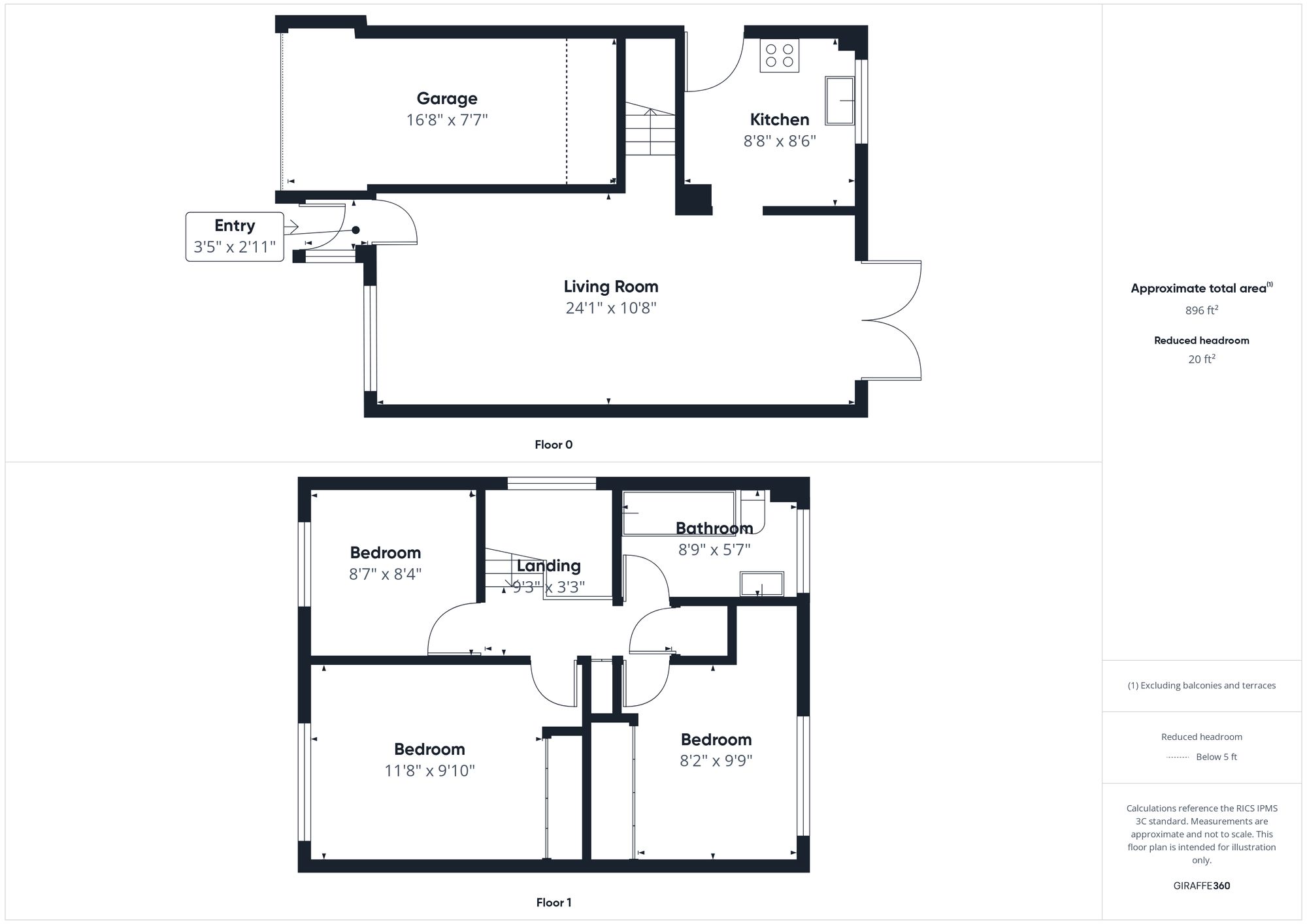 3 bed semi-detached house for sale in Champion Court, Brackley - Property floorplan