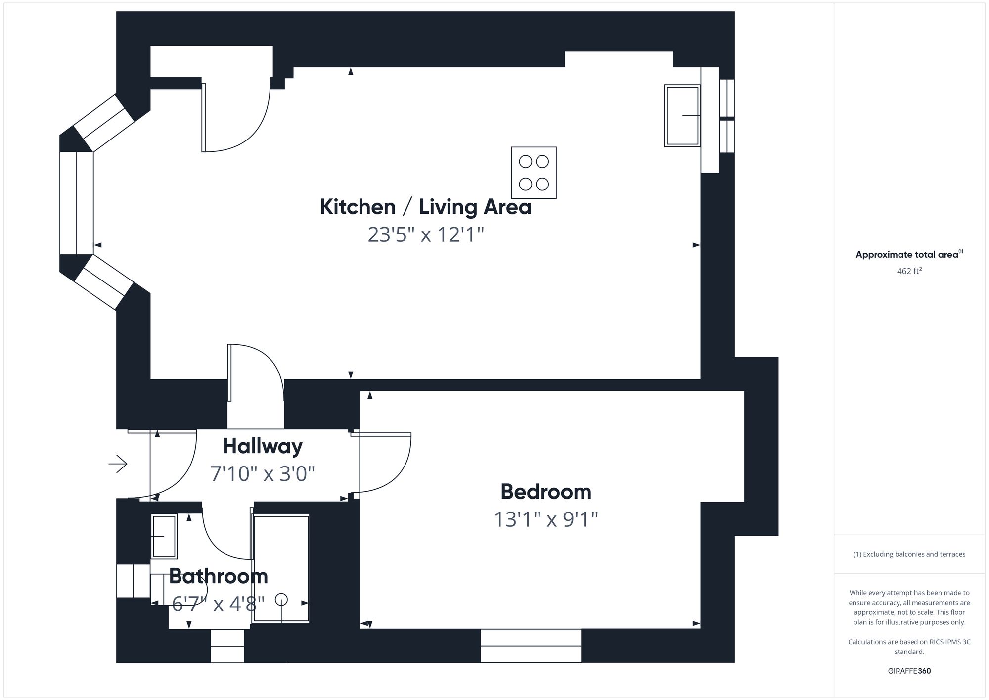 1 bed flat for sale in High Street, Brackley - Property floorplan