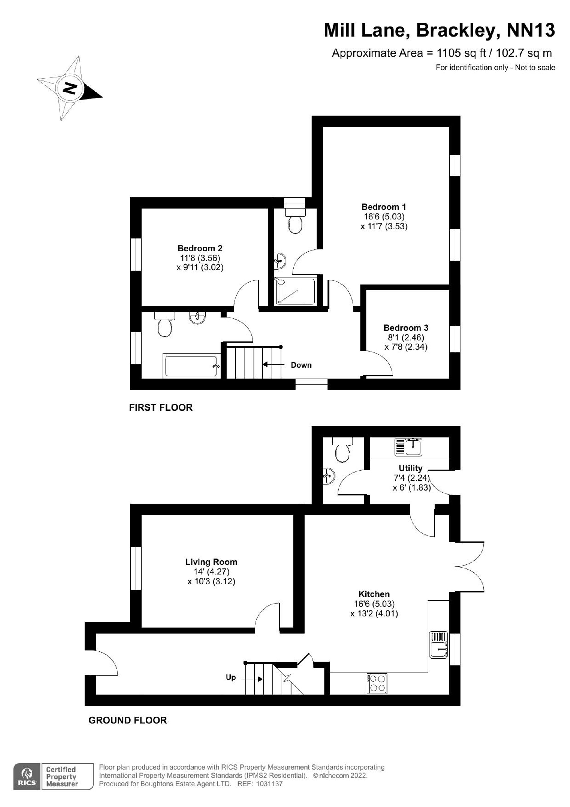 3 bed detached house for sale in Mill Lane, Brackley - Property floorplan