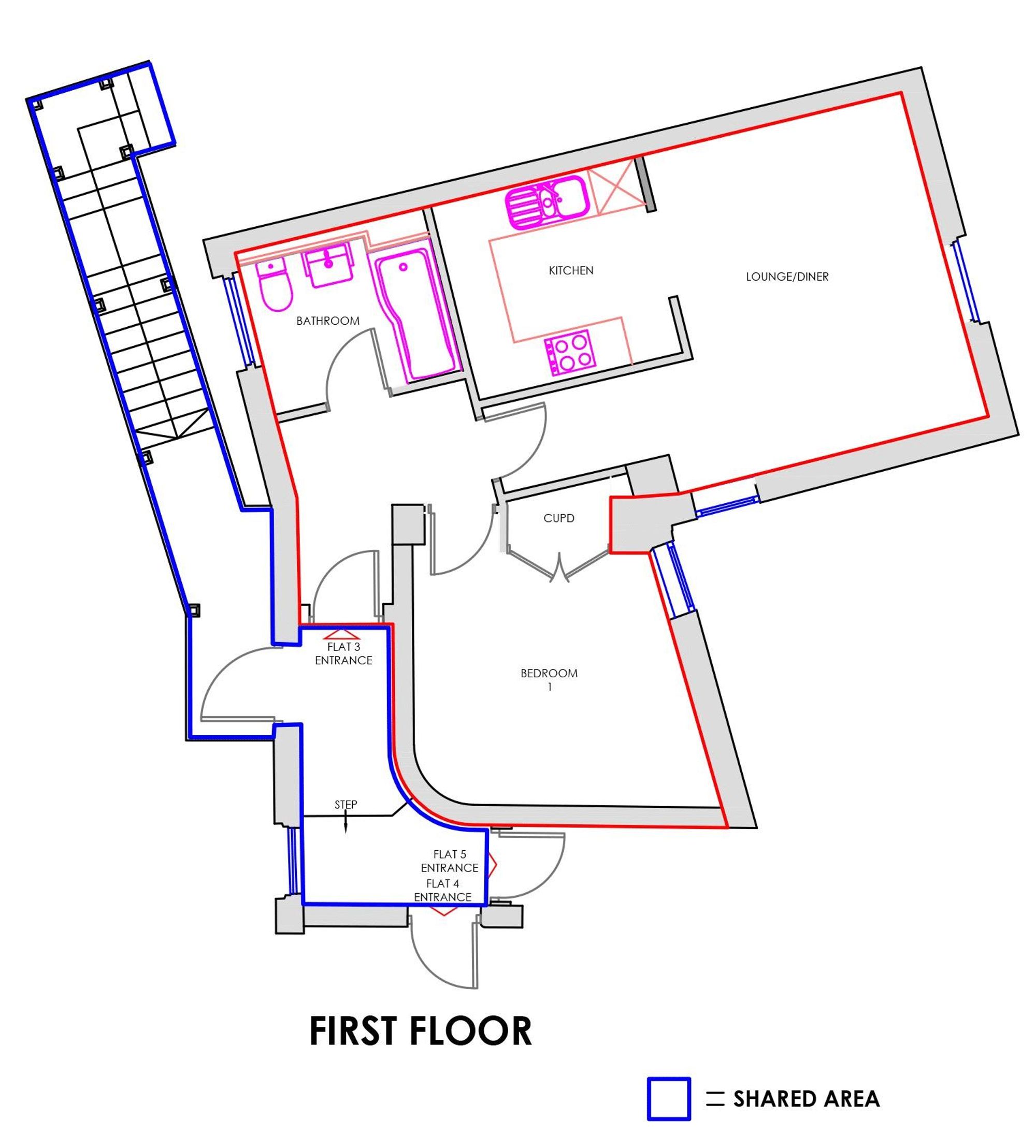 1 bed apartment for sale in Market Place, Brackley - Property floorplan