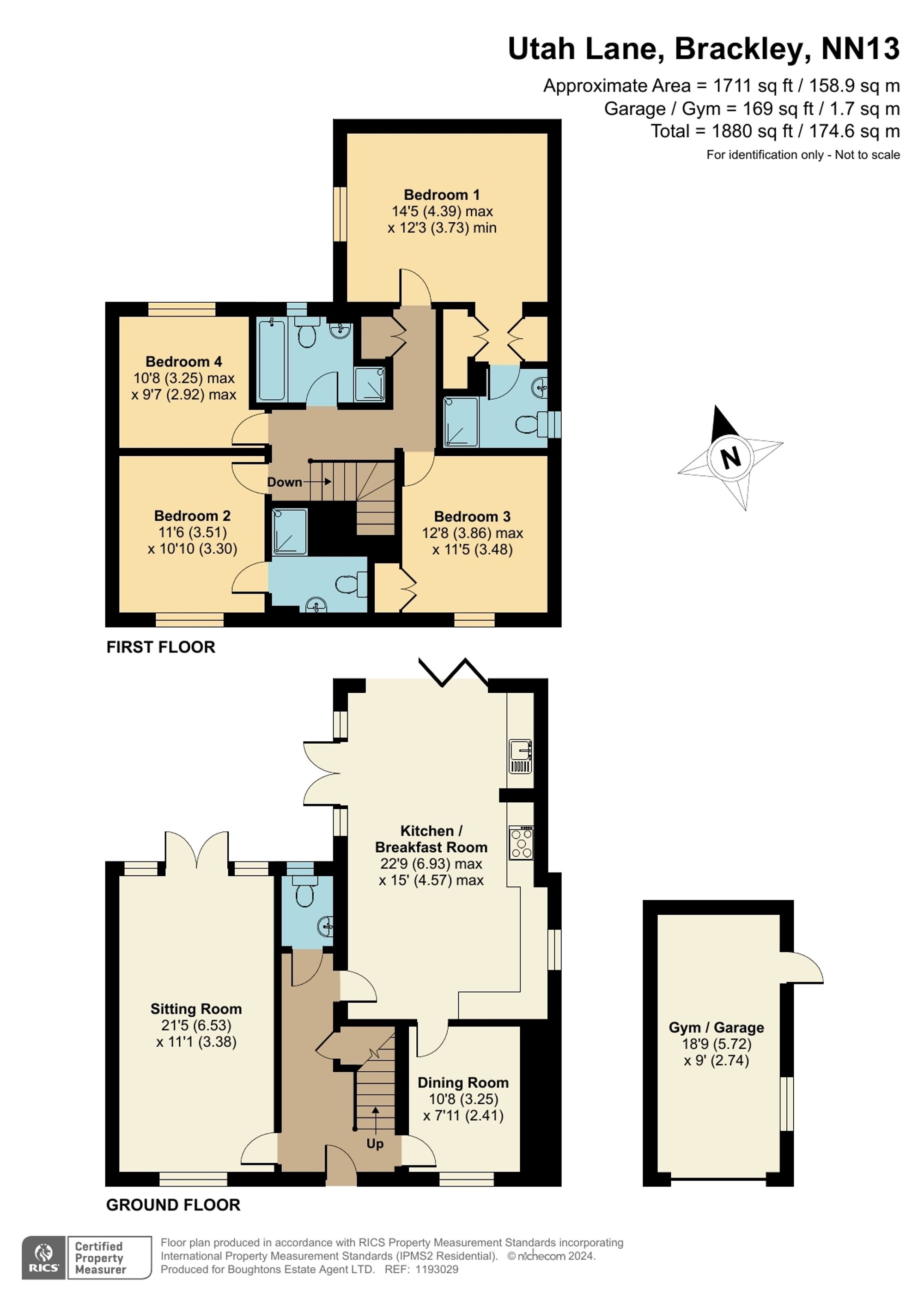 4 bed detached house for sale in Utah Lane, Brackley - Property floorplan