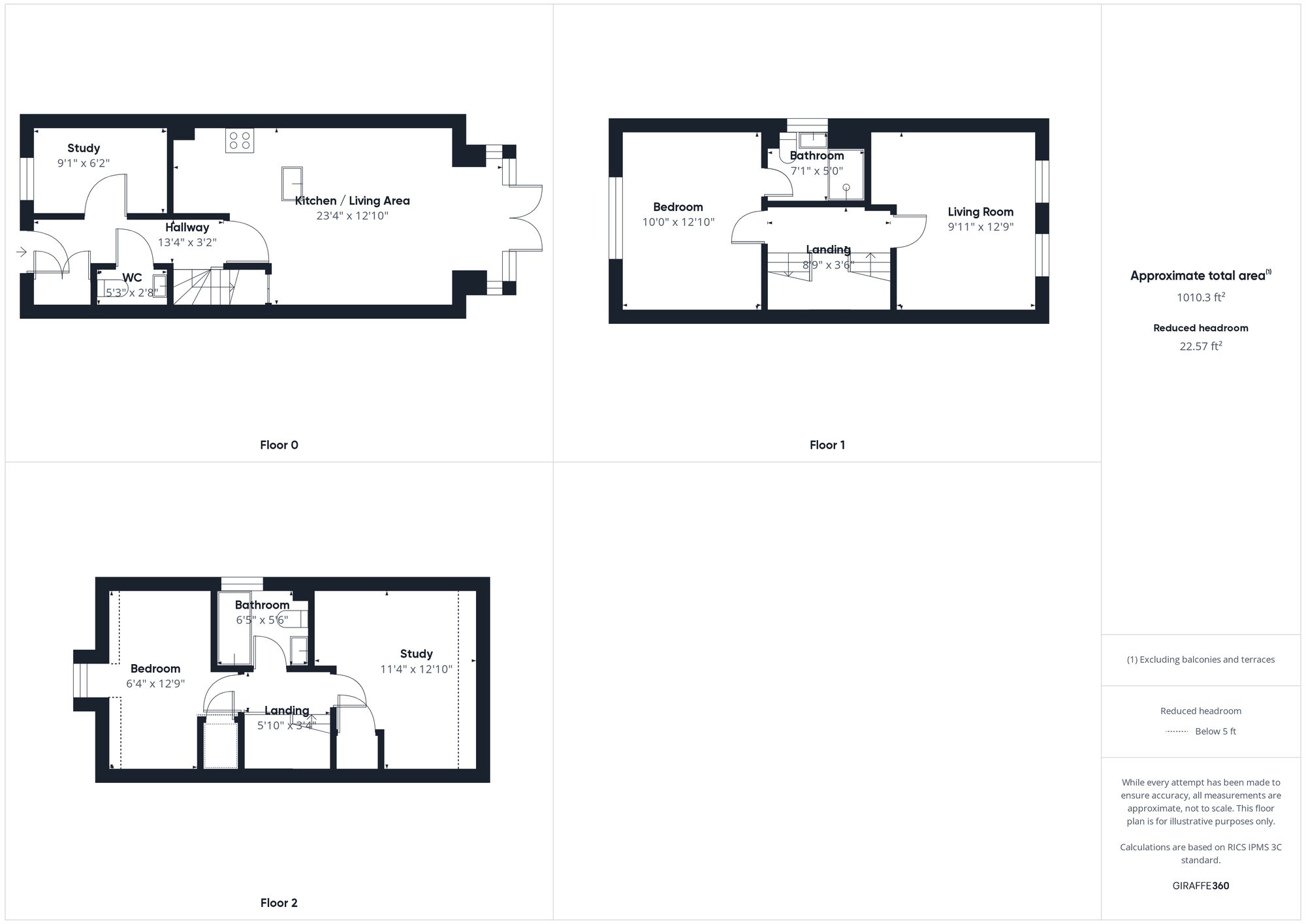 3 bed terraced house for sale in Poppyfields Way, Brackley - Property floorplan