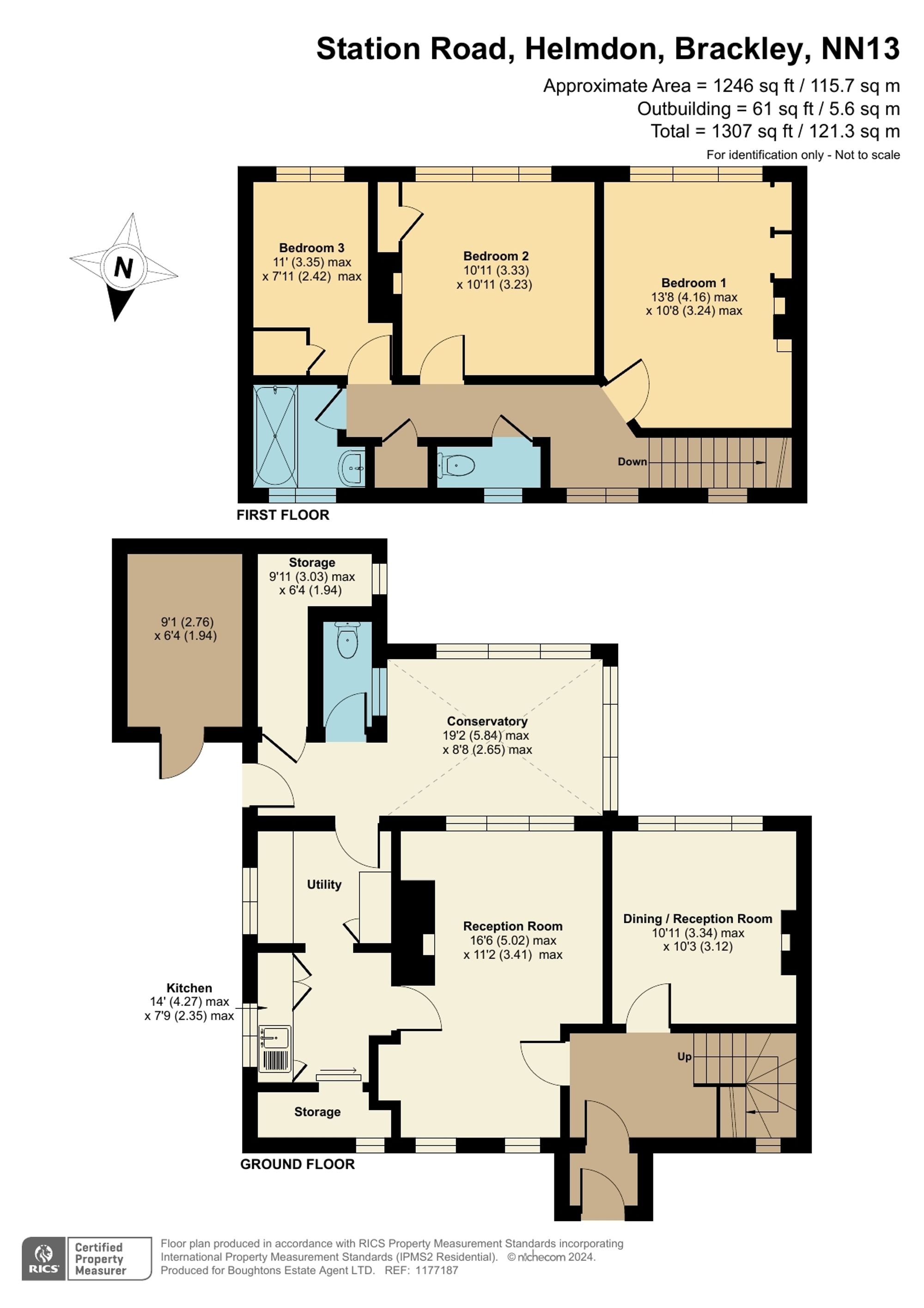 3 bed semi-detached house for sale in Station Road, Brackley - Property floorplan