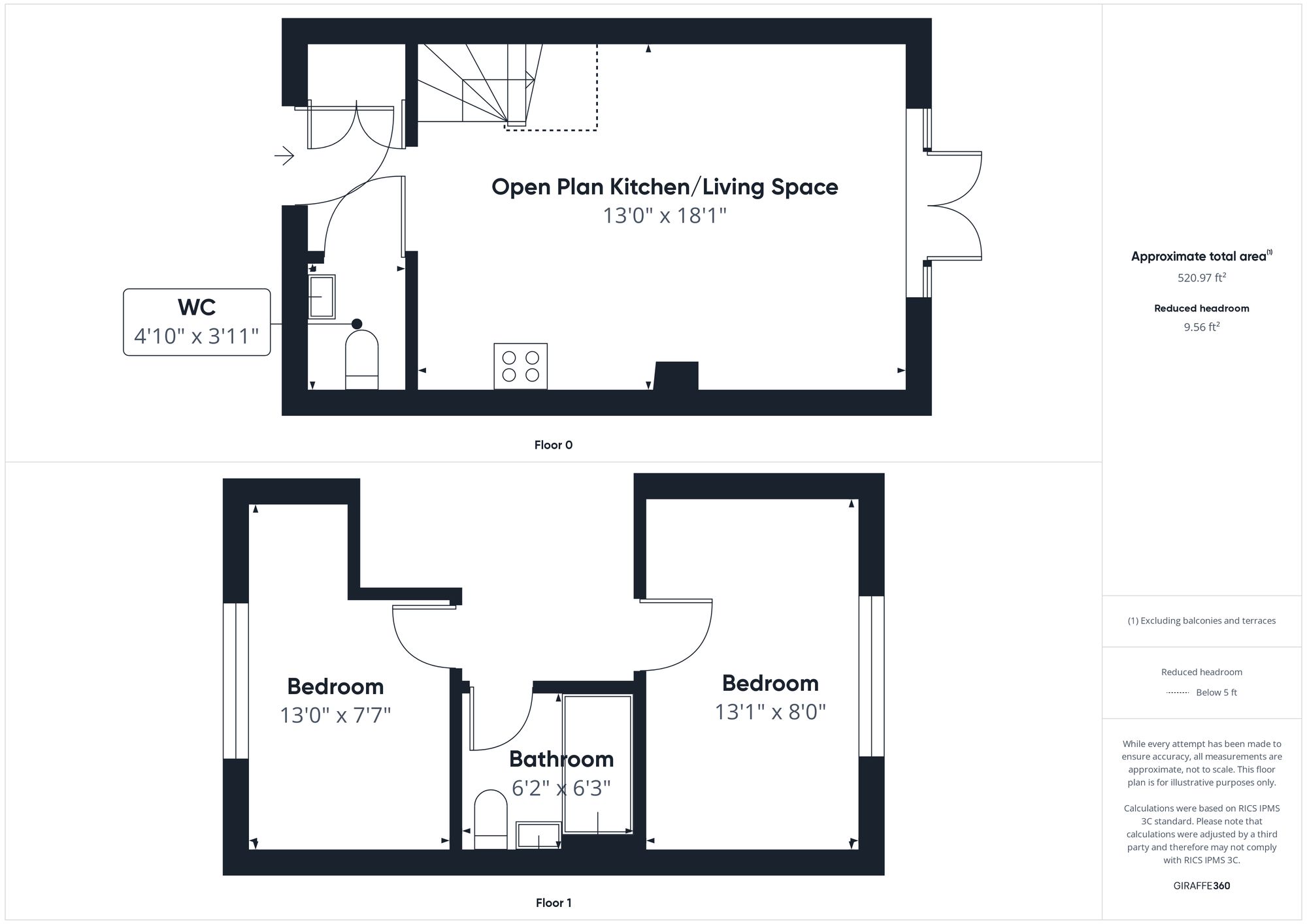 2 bed mid-terraced house for sale in Gemini Way, Brackley - Property floorplan