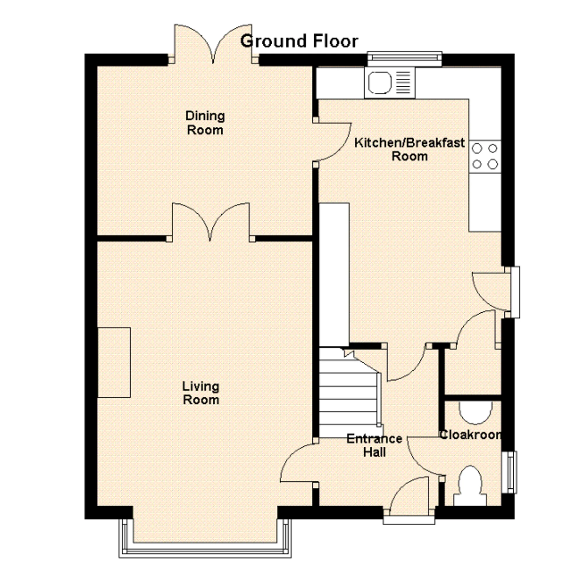 4 bed house for sale in Hanover Drive, Brackley - Property floorplan