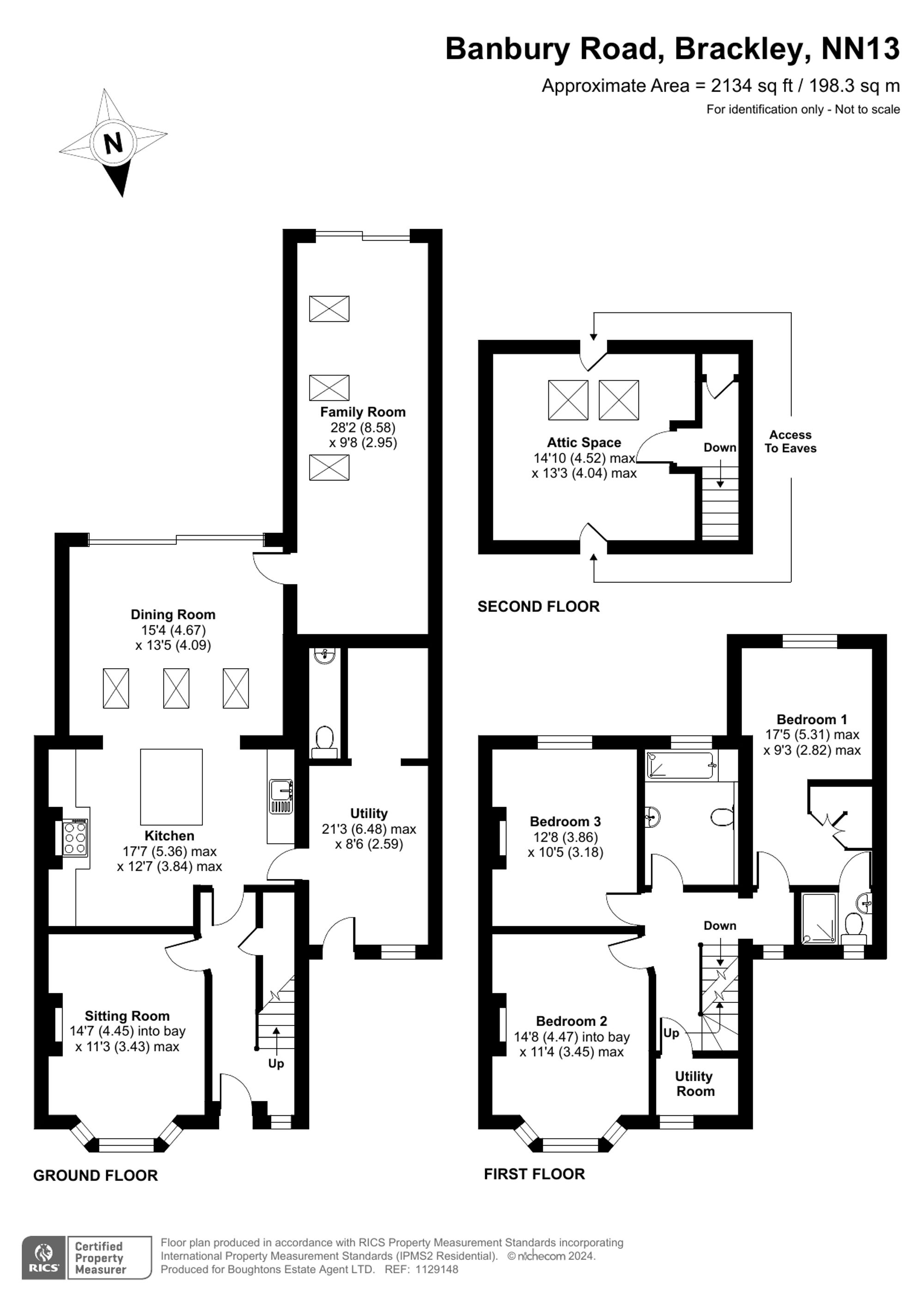 3 bed semi-detached house for sale in Banbury Road, Brackley - Property floorplan