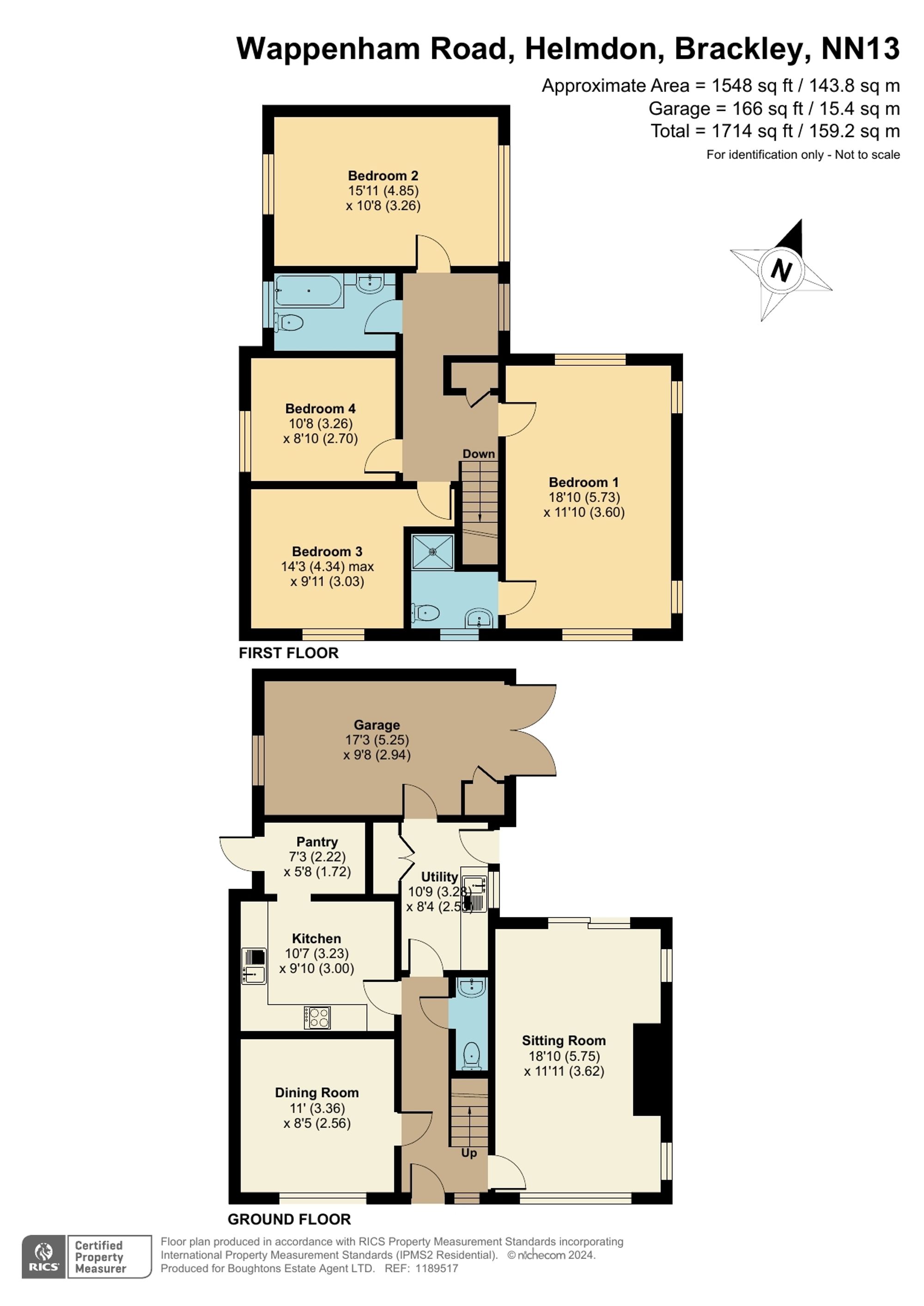 4 bed detached house for sale in Wappenham Road, Brackley - Property floorplan