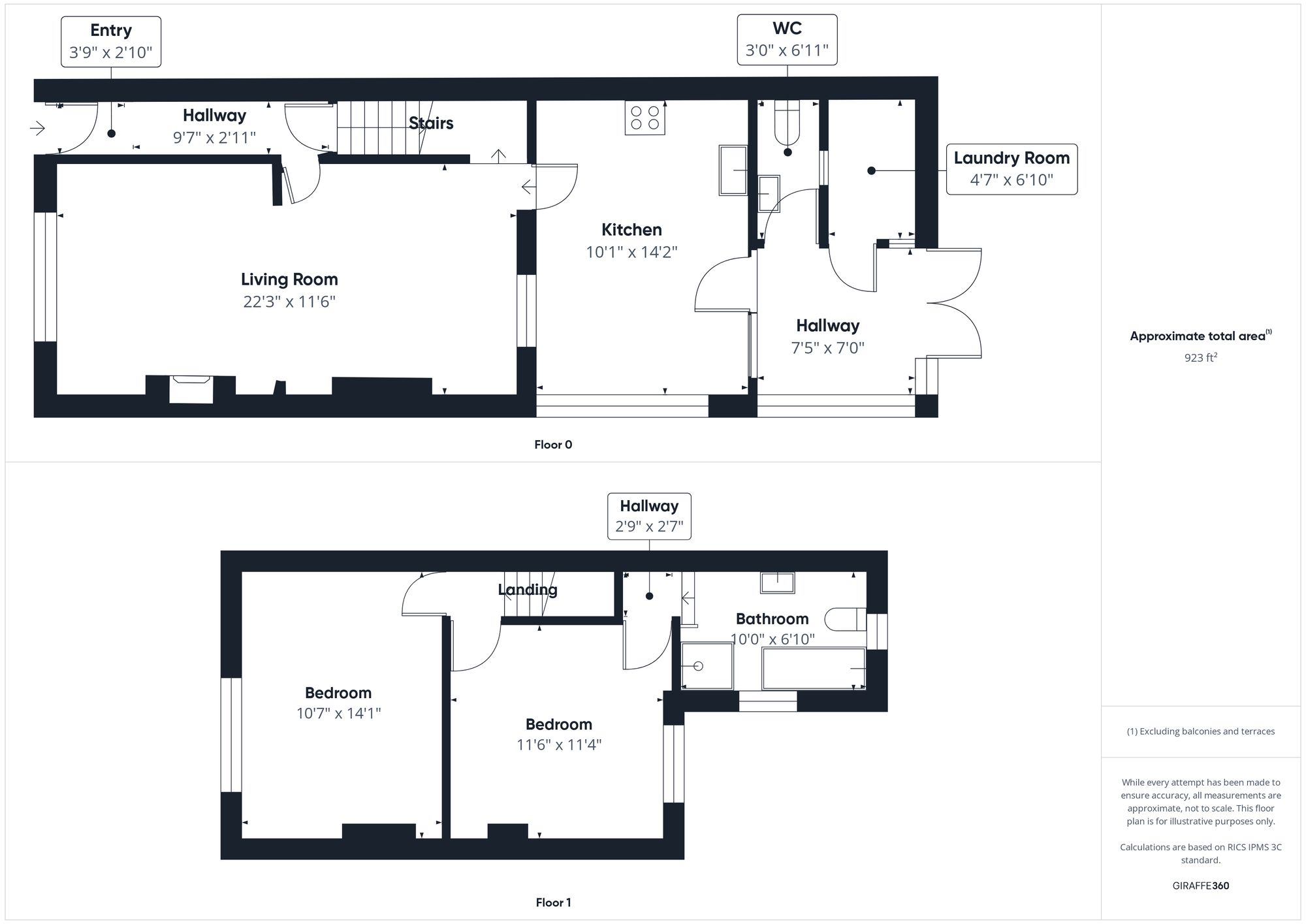 2 bed semi-detached house for sale in St. Peters Road, Brackley - Property floorplan