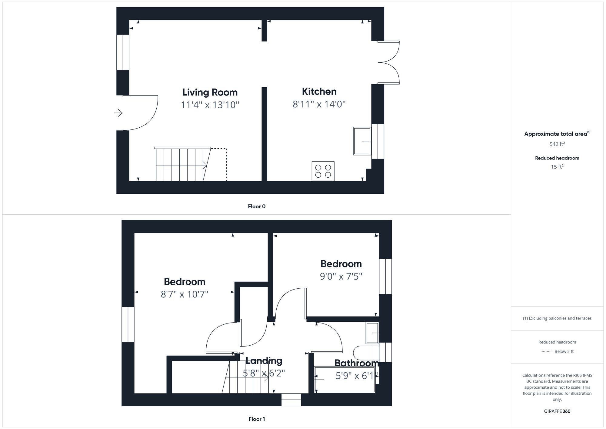 2 bed semi-detached house for sale in Malt Lane, Brackley - Property floorplan