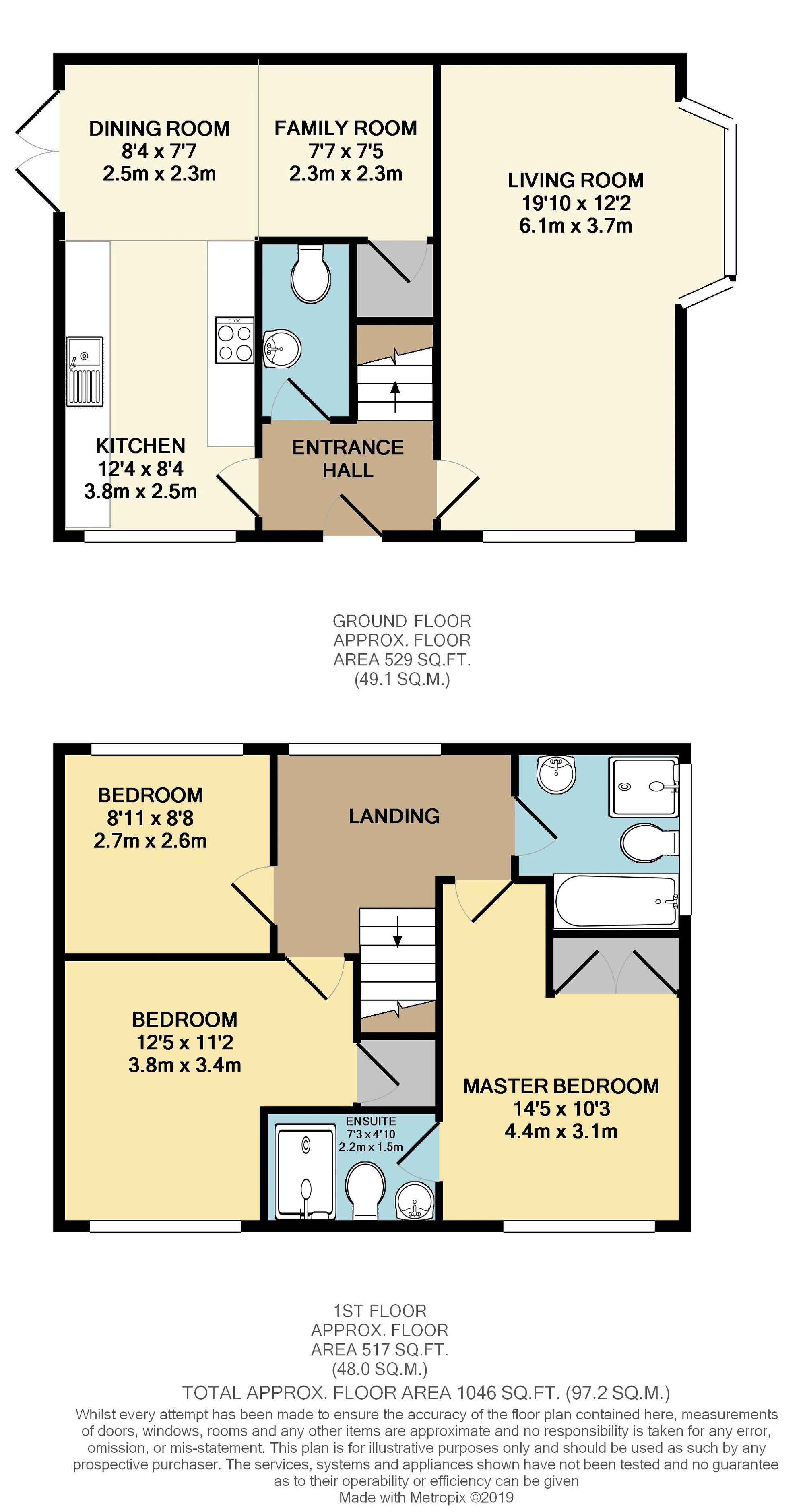 3 bed house for sale in Otter Close, Brackley - Property floorplan