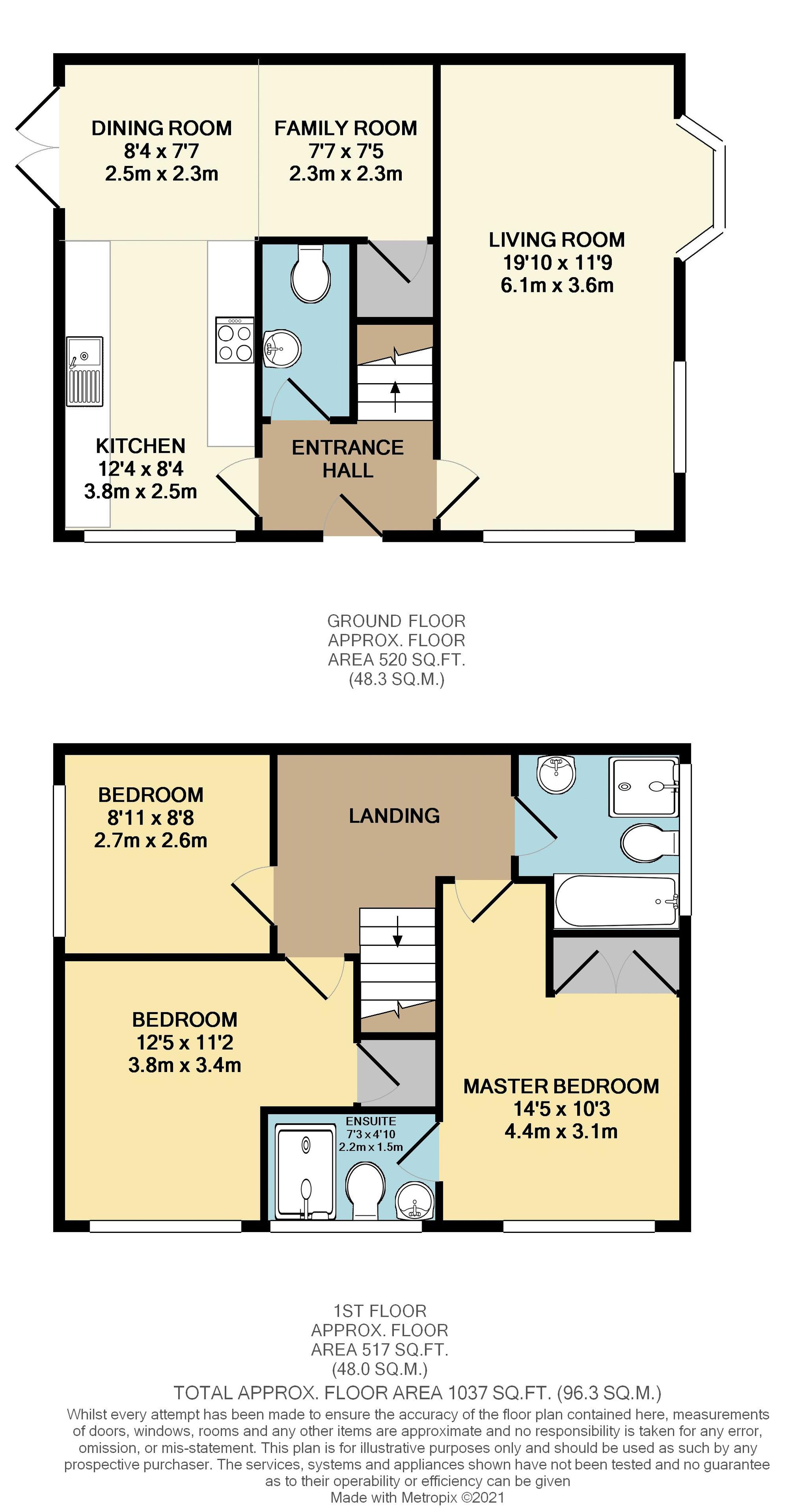 3 bed semi-detached house for sale in Foxhills Way, Brackley - Property floorplan