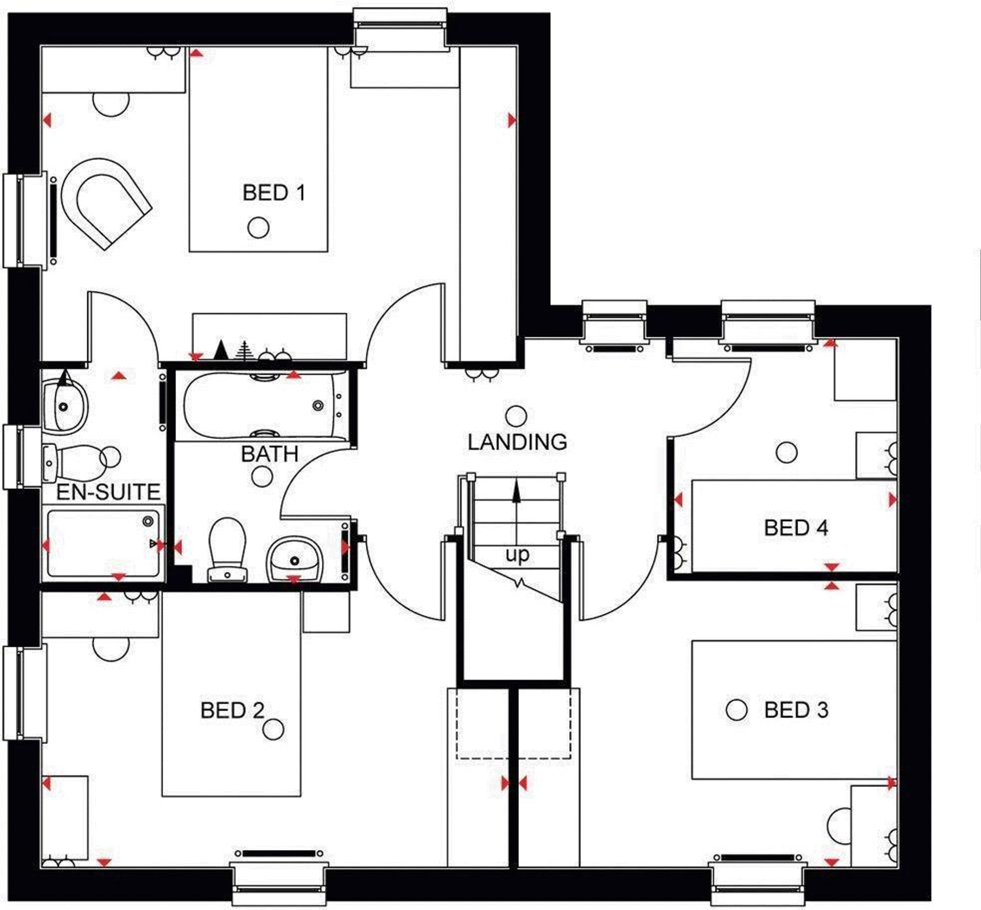 4 bed semi-detached house for sale in Bianca Close, Brackley - Property floorplan