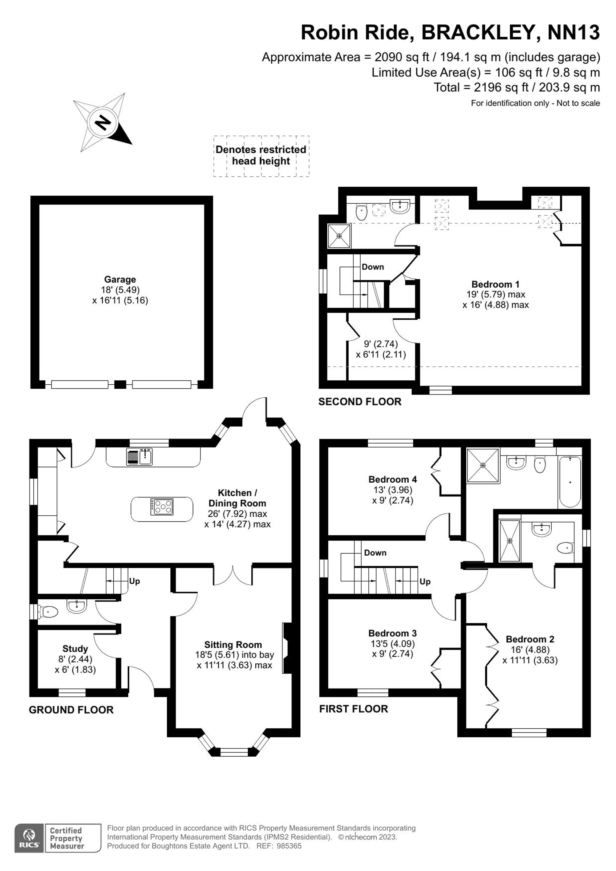 4 bed detached house for sale in Robin Ride, Brackley - Property floorplan
