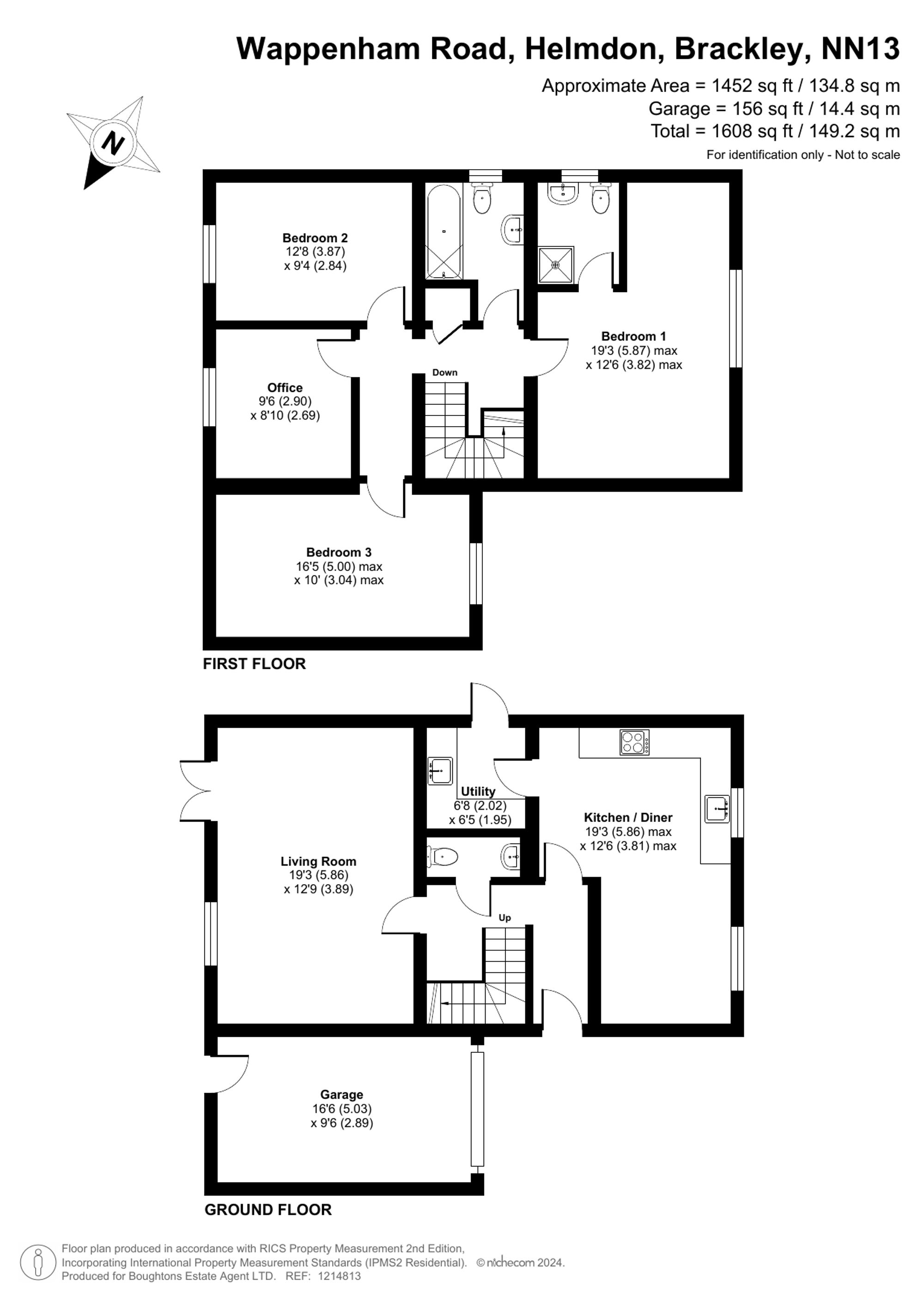 4 bed detached house for sale in Wappenham Road, Brackley - Property floorplan