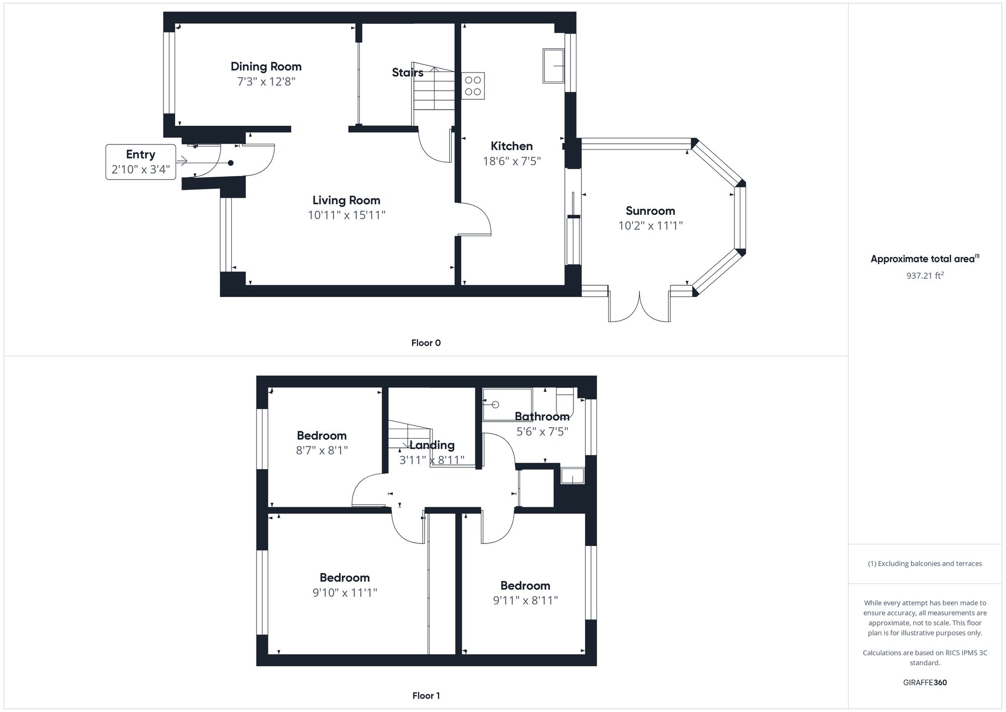 3 bed semi-detached house for sale in Holdgate Close, Brackley - Property floorplan