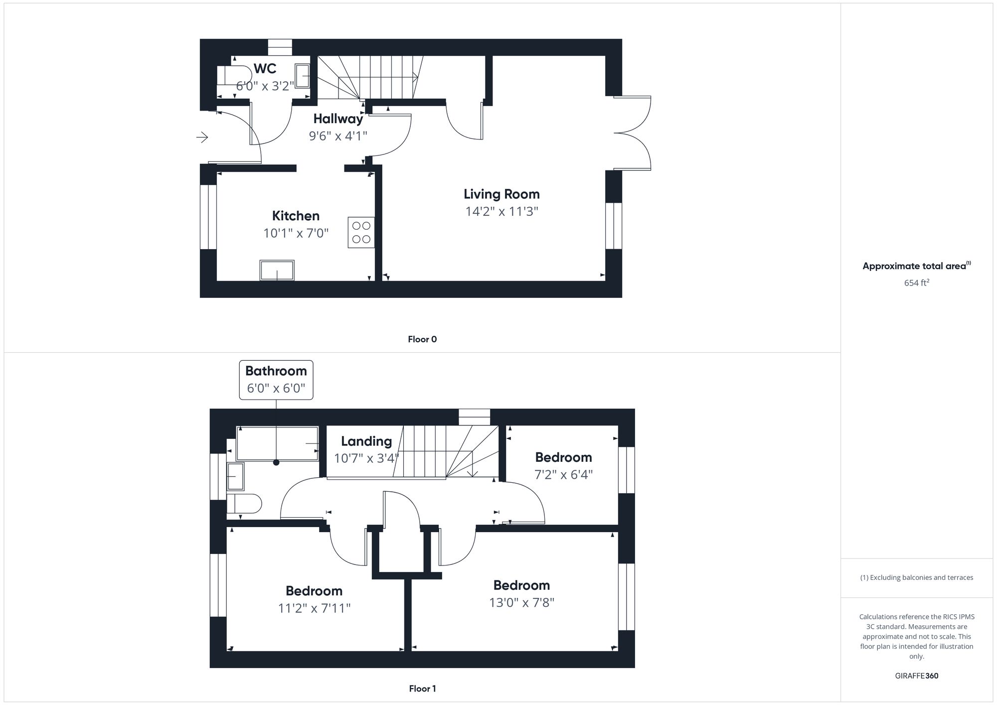 3 bed semi-detached house for sale in Lime Kiln Close, Towcester - Property floorplan