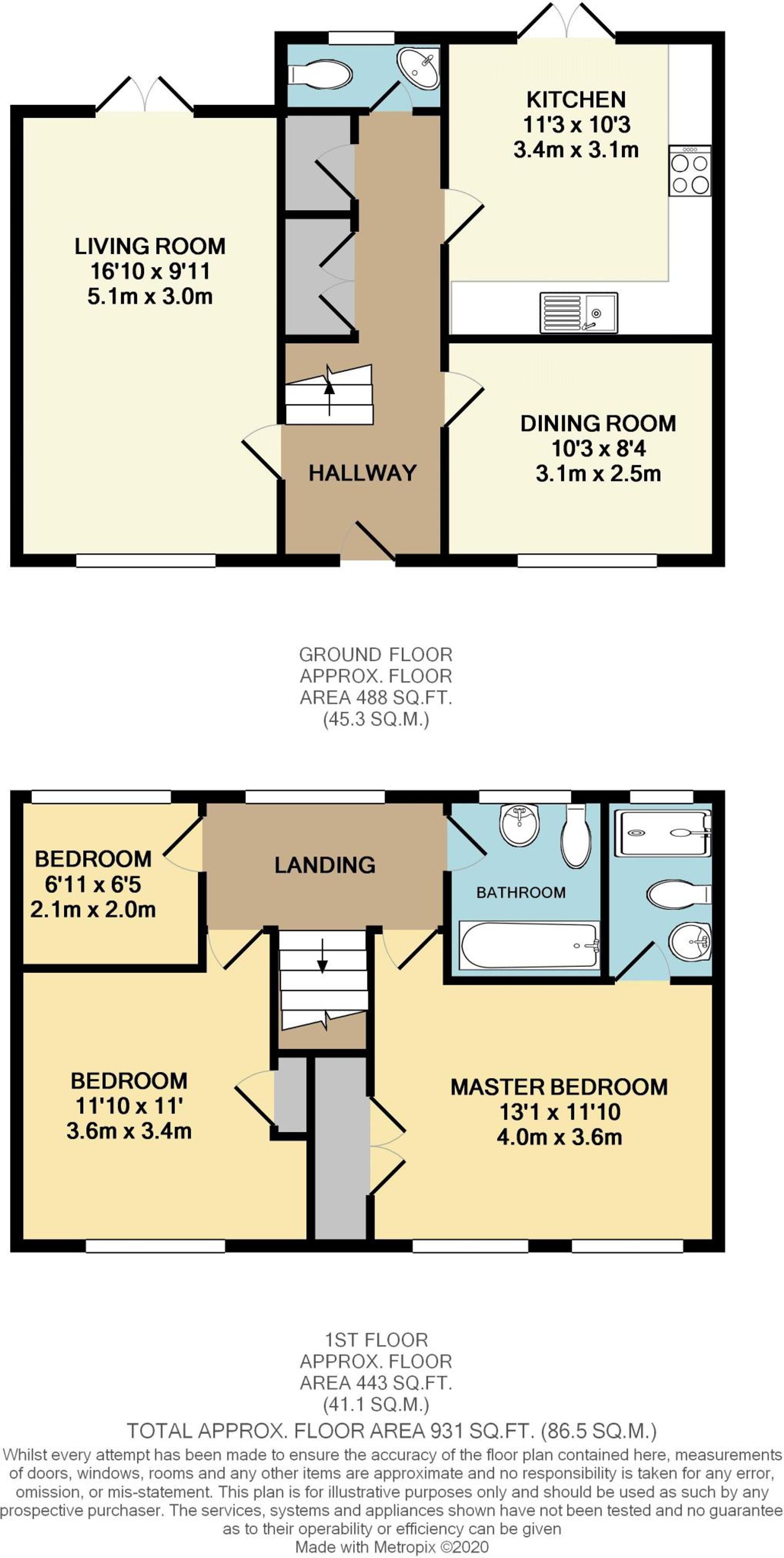 3 bed semi-detached house for sale in Hyperion Lane, Brackley - Property floorplan