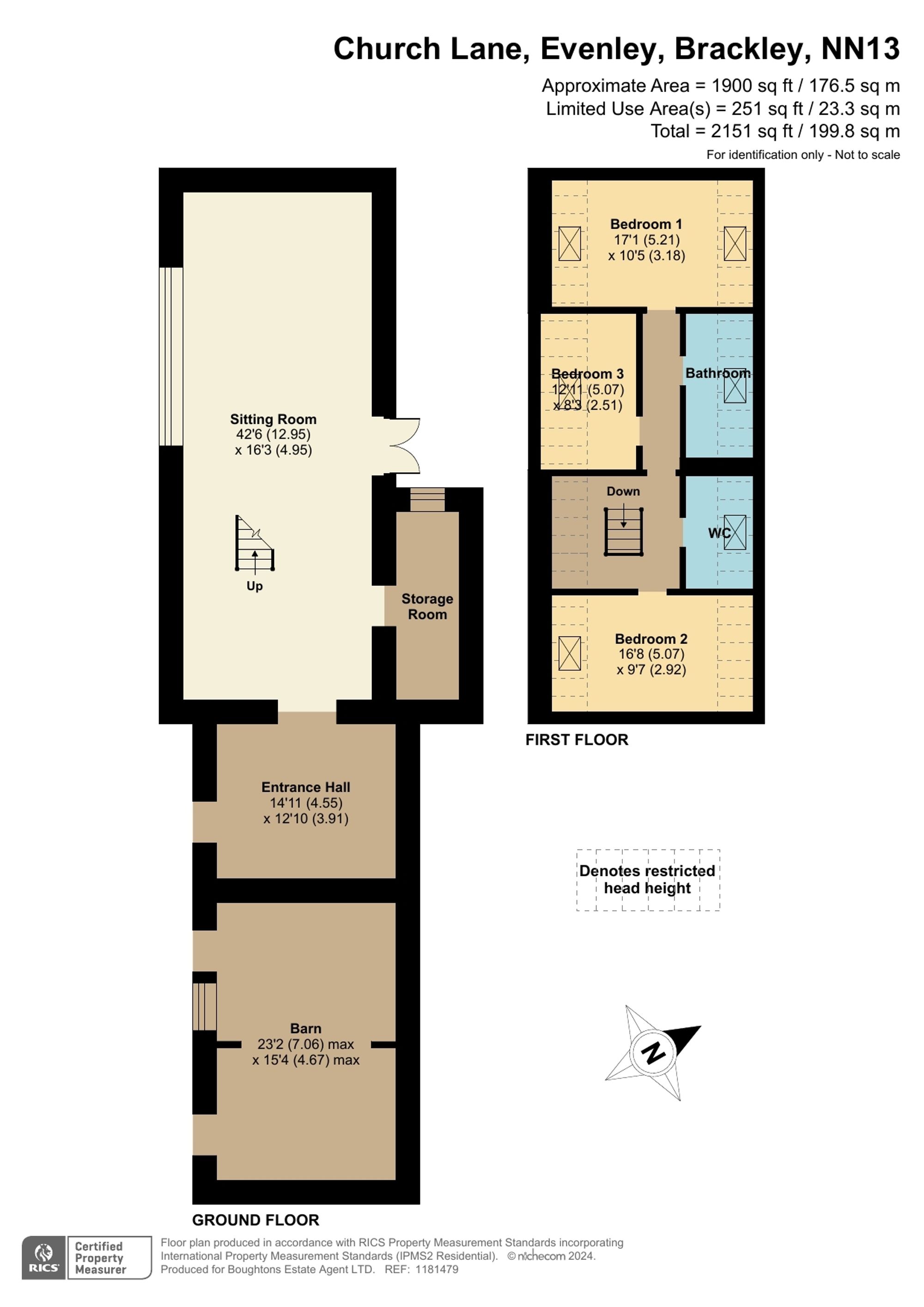 3 bed barn for sale in Church Lane, Brackley - Property floorplan