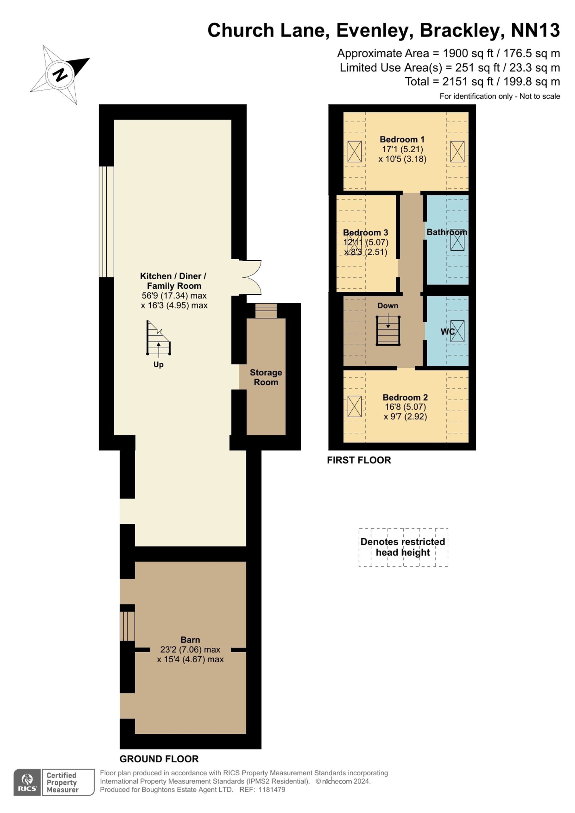 3 bed barn for sale in Church Lane, Brackley - Property floorplan