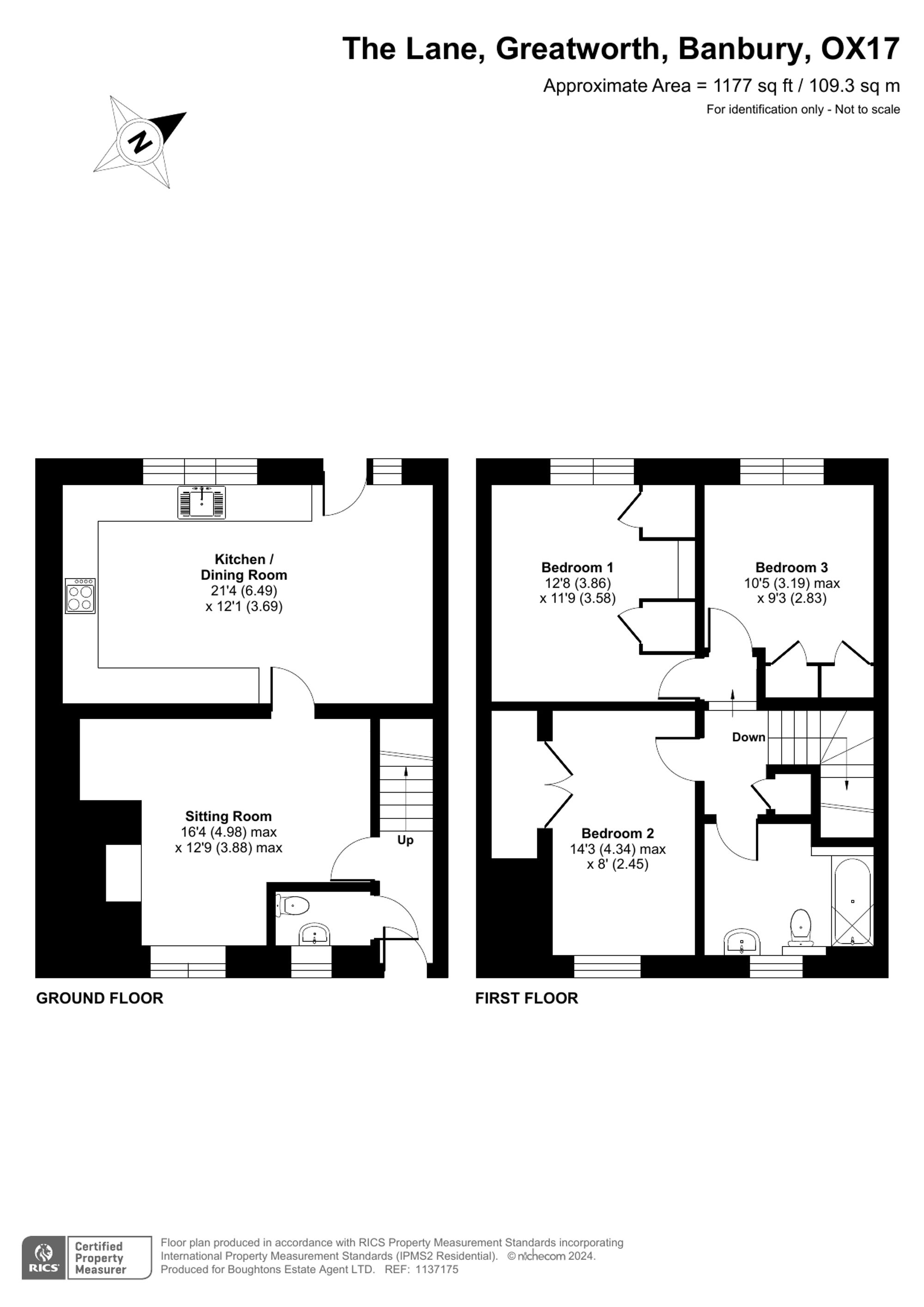 3 bed house for sale in Greatworth, Banbury - Property floorplan