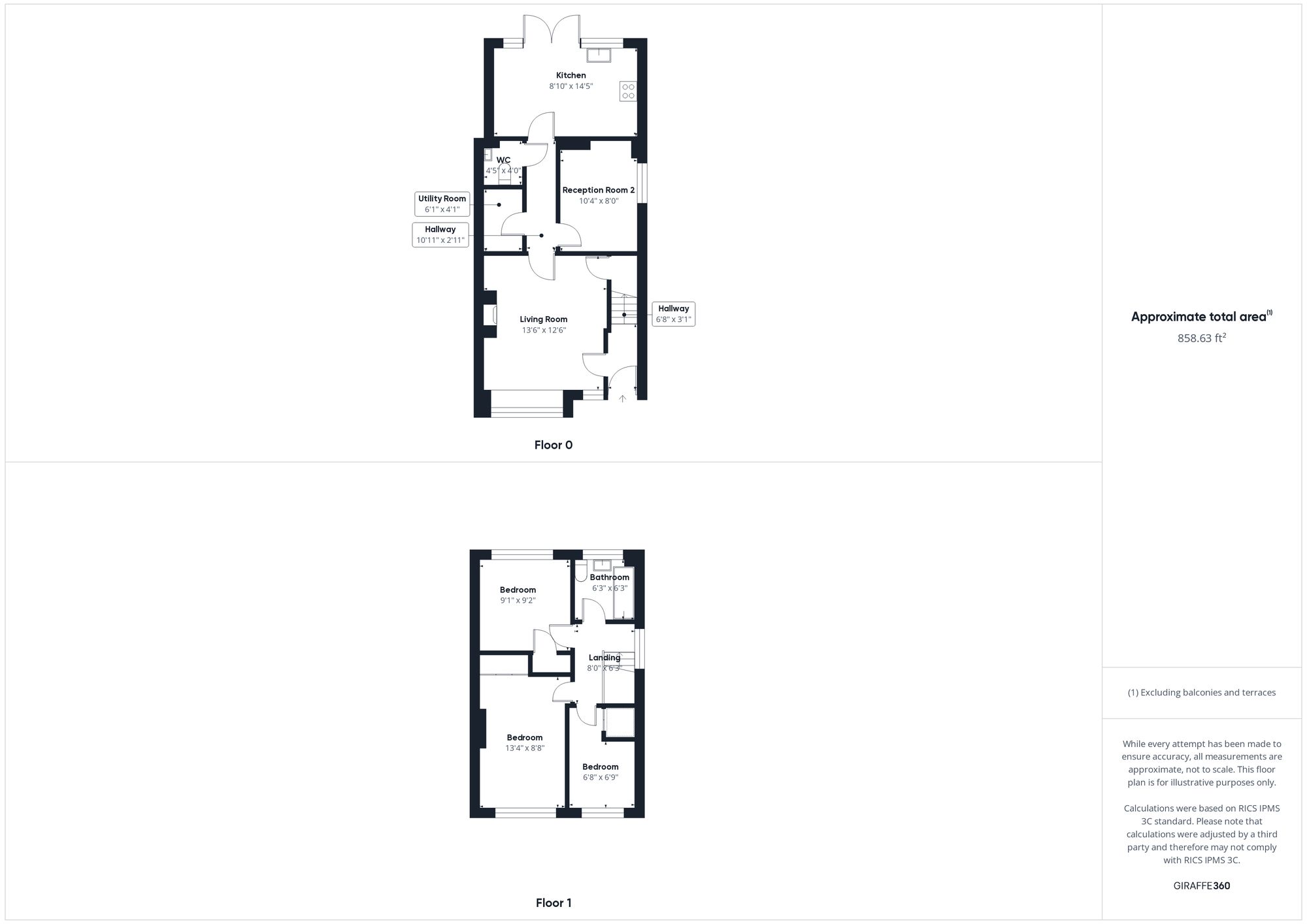 3 bed semi-detached house for sale in Glebe Drive, Brackley - Property floorplan