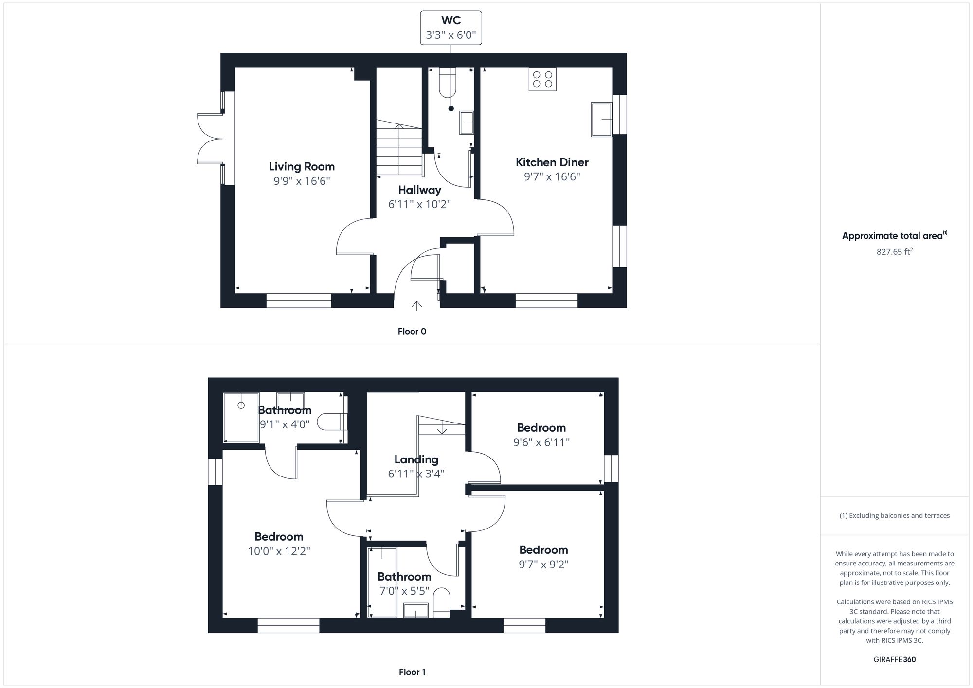 3 bed semi-detached house for sale in Marne Way, Brackley - Property floorplan