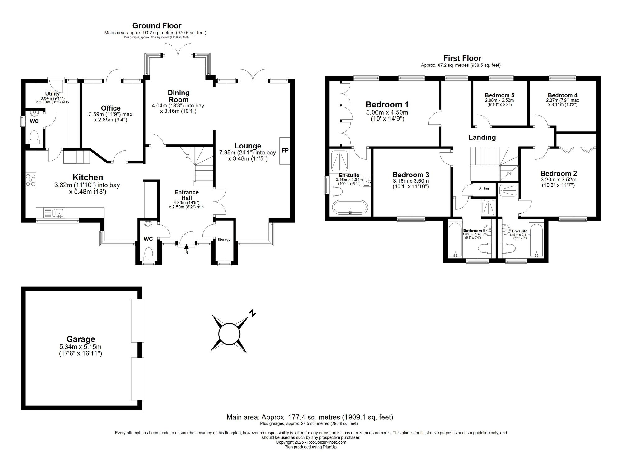 5 bed detached house for sale in Oak Road, Brackley - Property floorplan