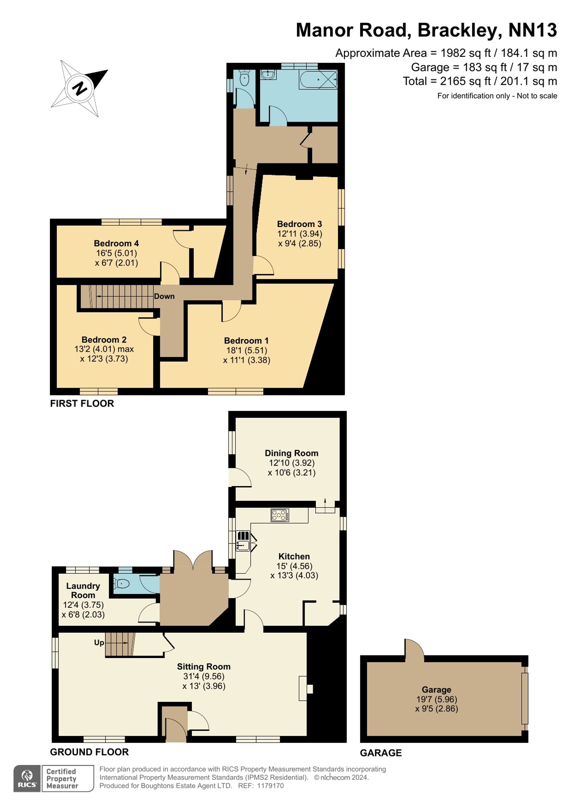 4 bed detached cottage for sale in Manor Road, Brackley - Property floorplan