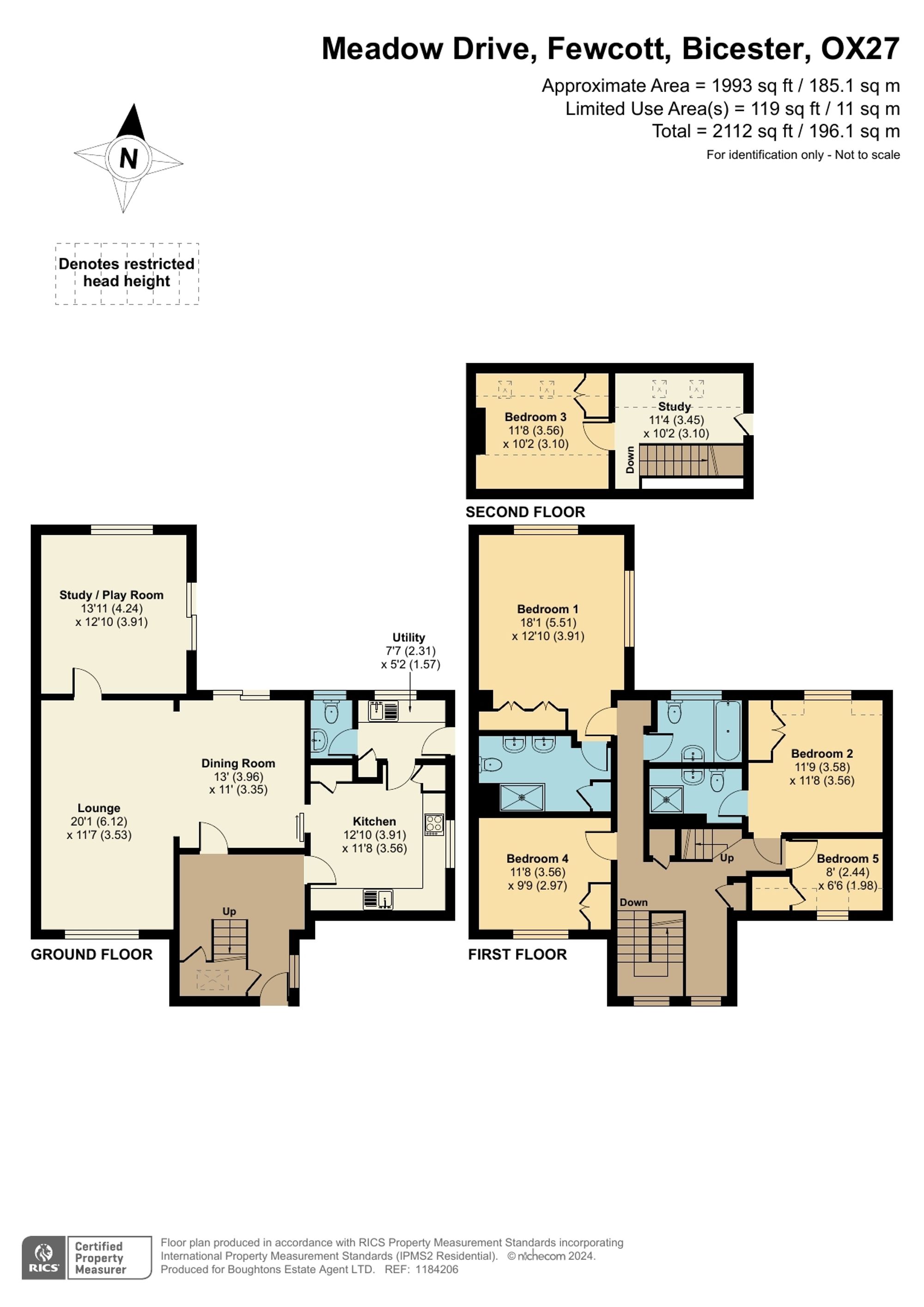 4 bed detached house for sale in Meadow Drive, Bicester - Property floorplan