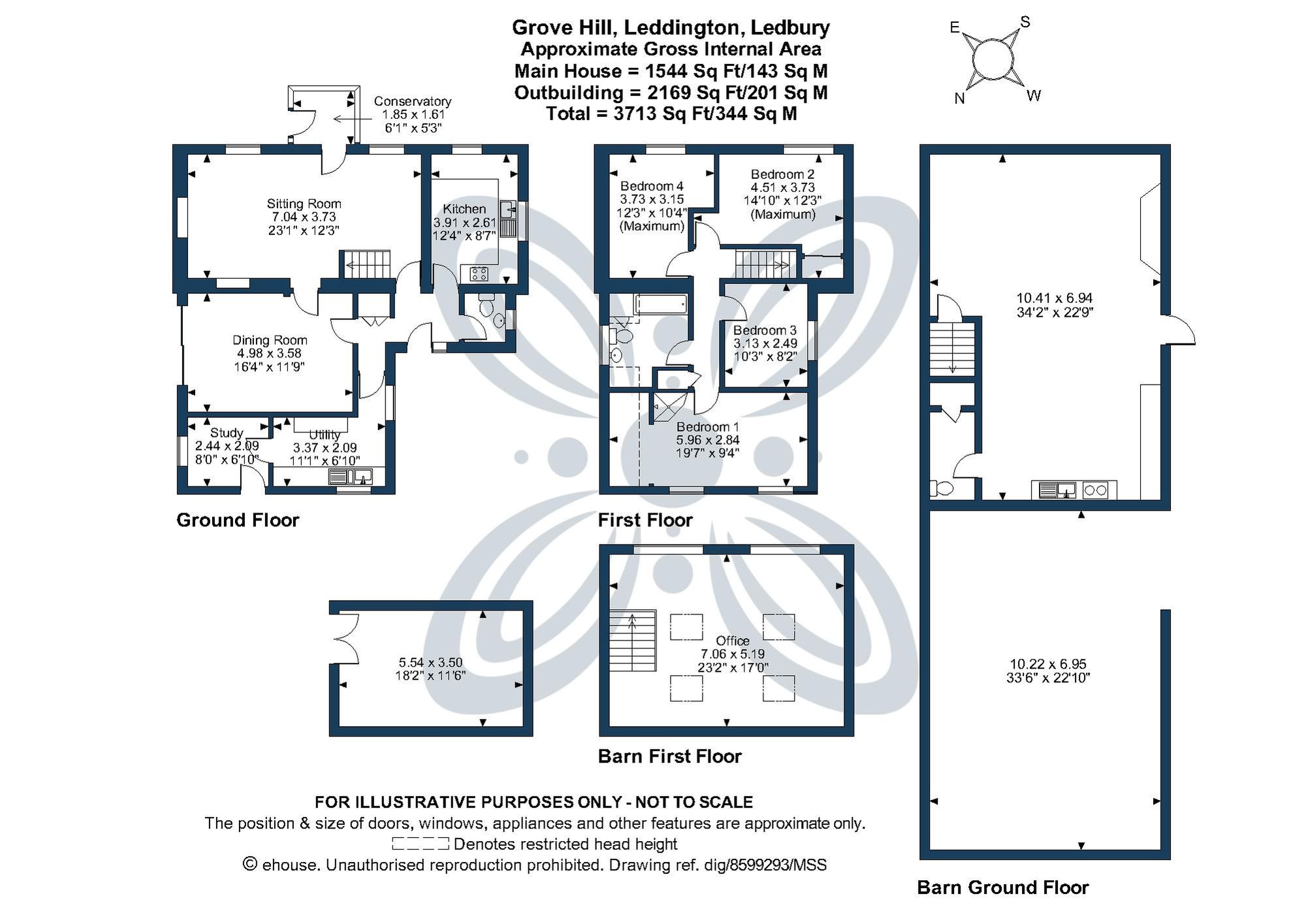 4 bed for sale in Leddington, Ledbury - Property floorplan