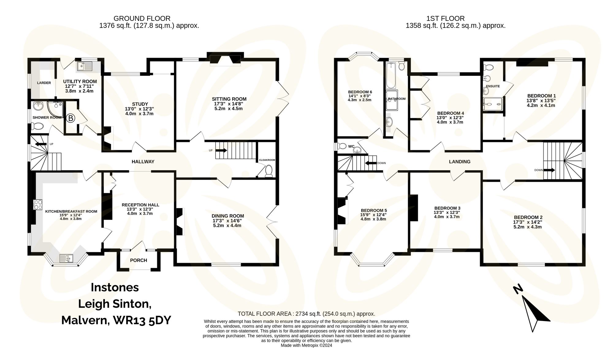 6 bed detached house for sale in Stocks Lane, Malvern - Property floorplan