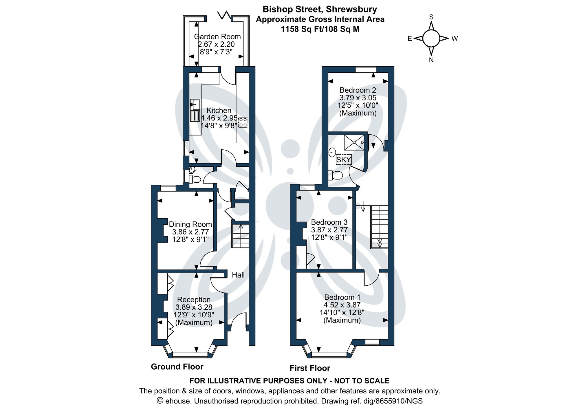 3 bed semi-detached house for sale in Bishop Street, Shrewsbury, SY2 - Property floorplan