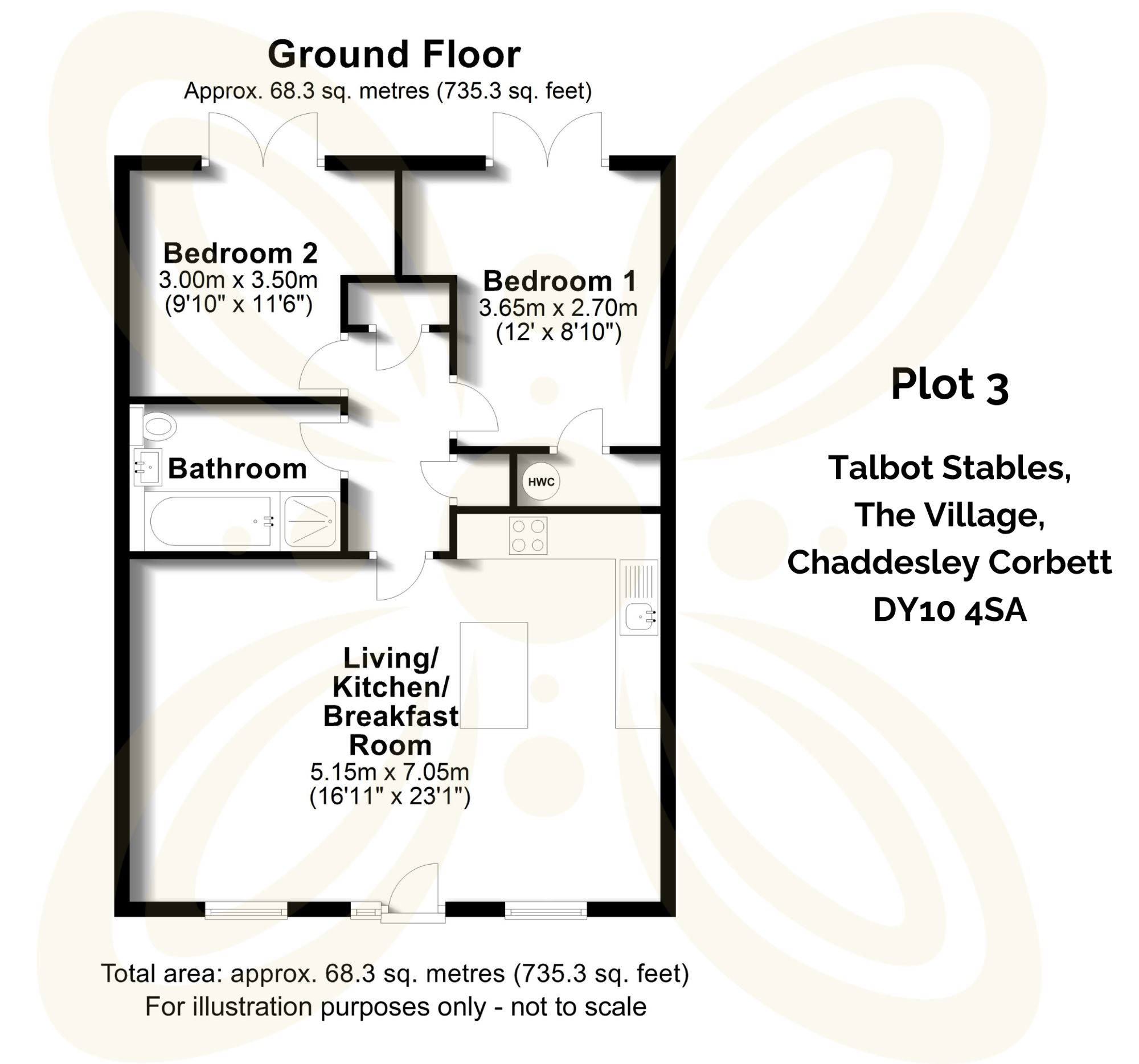 2 bed for sale in The Village, Hight Street, DY10 - Property floorplan